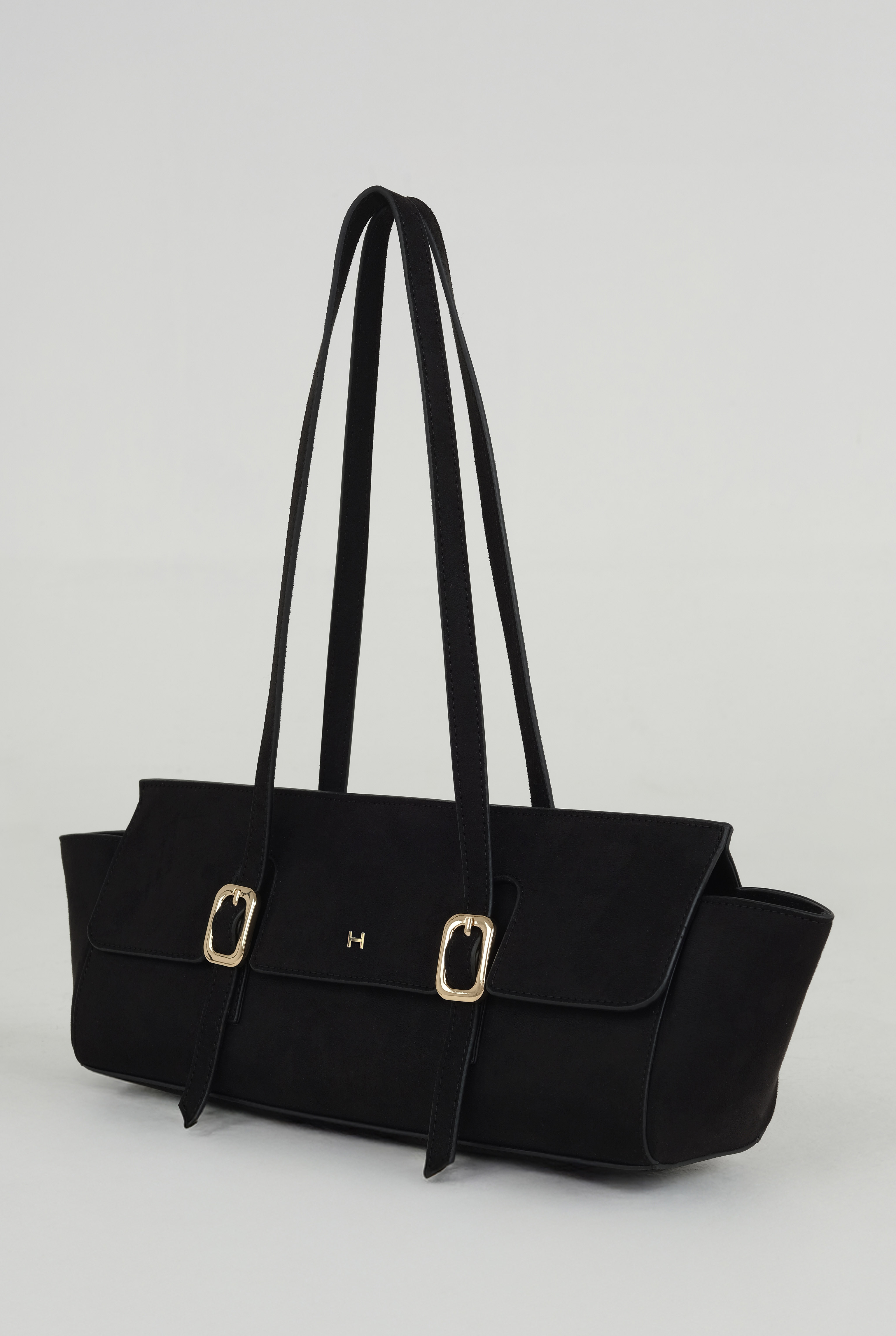 Suede Baguette Bag Black - 7