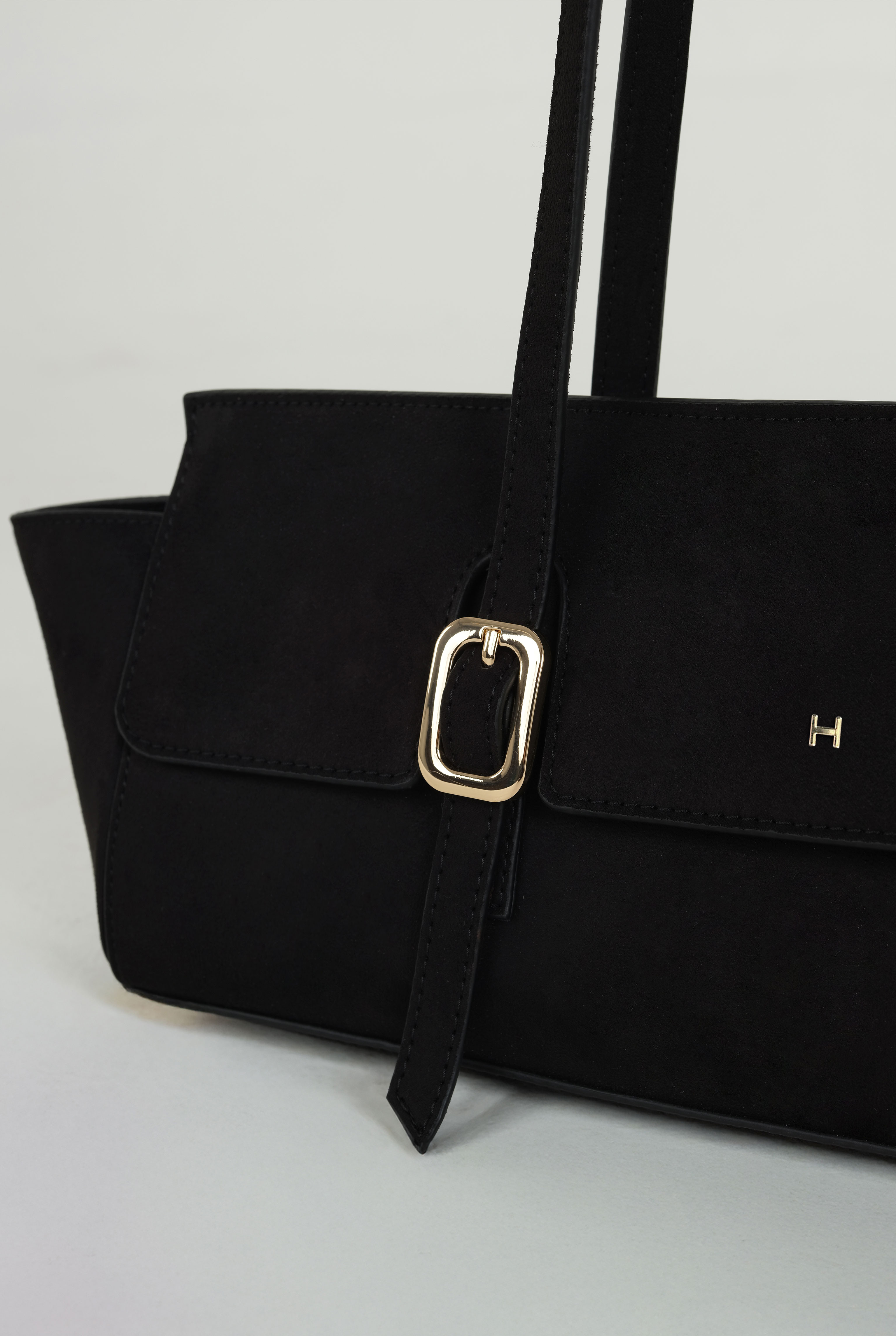 Suede Baguette Bag Black - 8