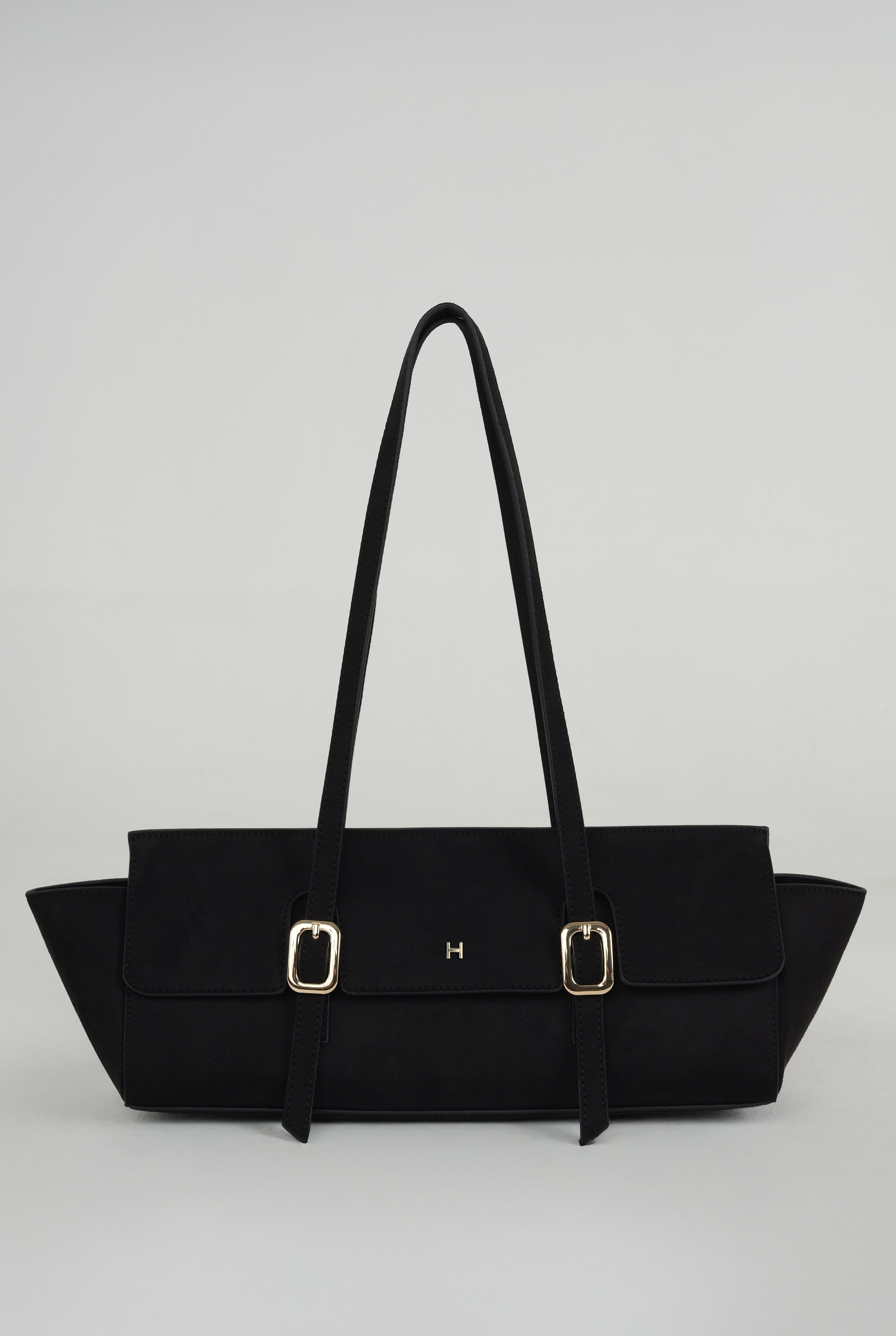 Suede Baguette Bag Black - 9