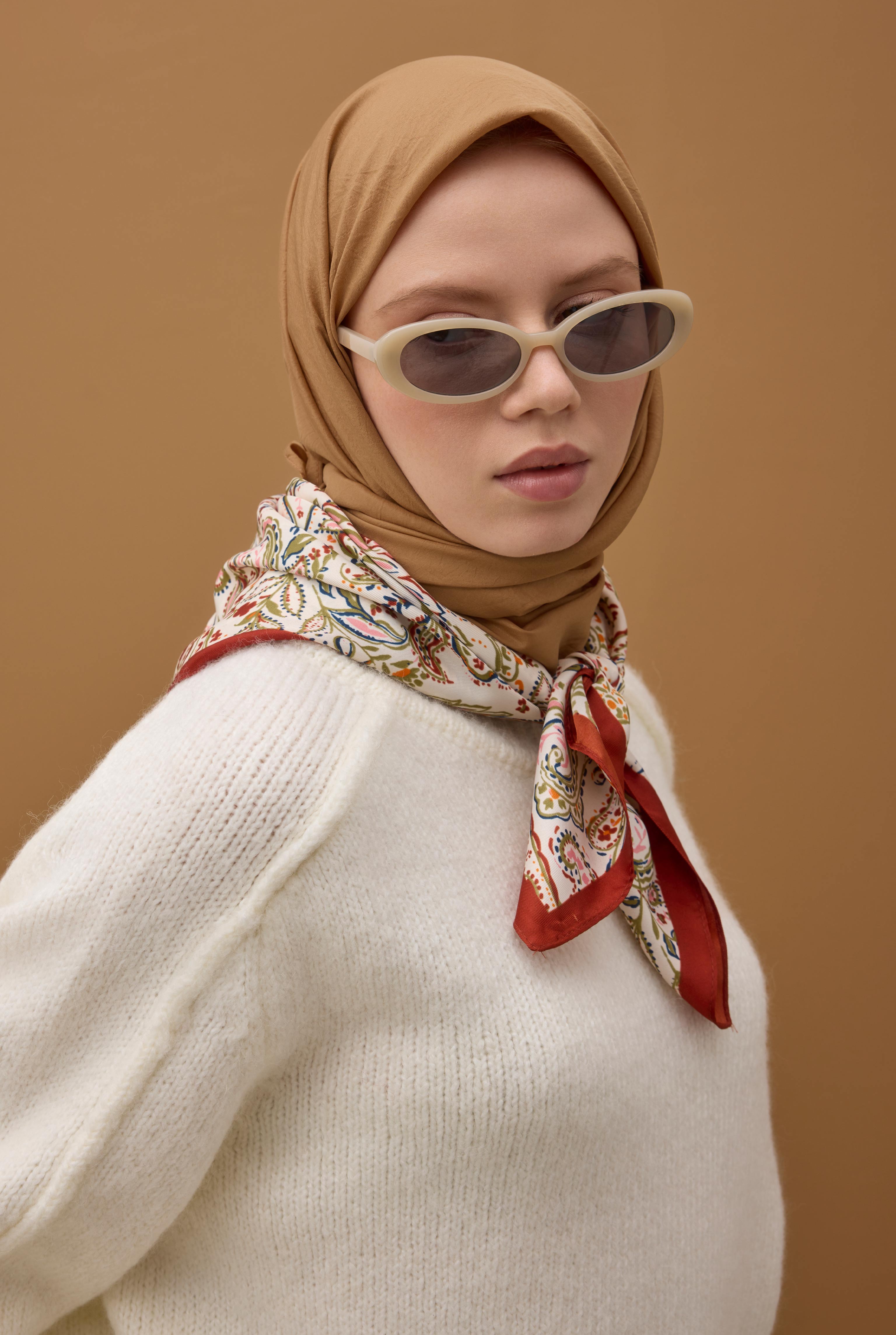 Soft Wrinkled Scarf Salmon - 6