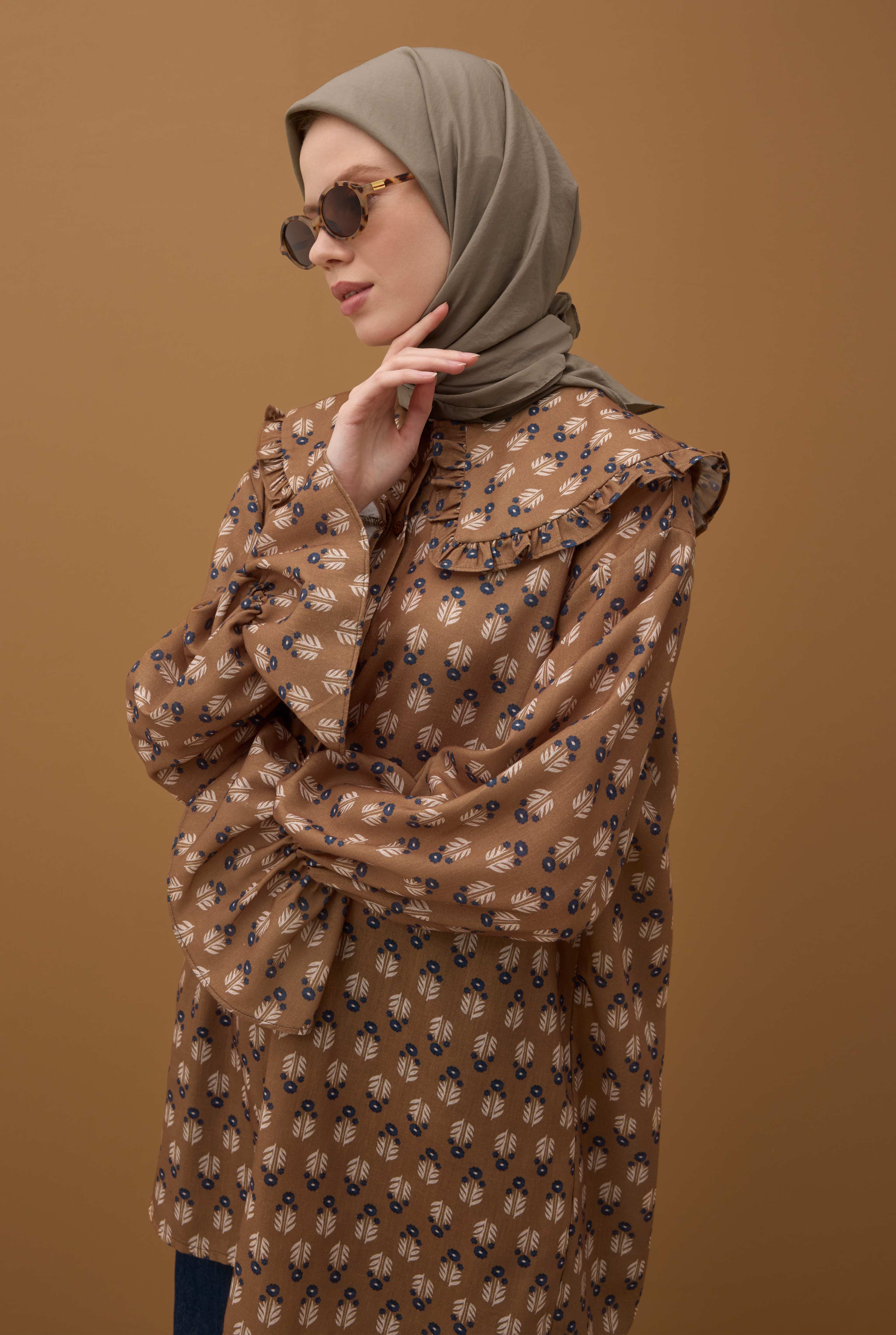 Soft Wrinkled Scarf Dusty Mink - 2