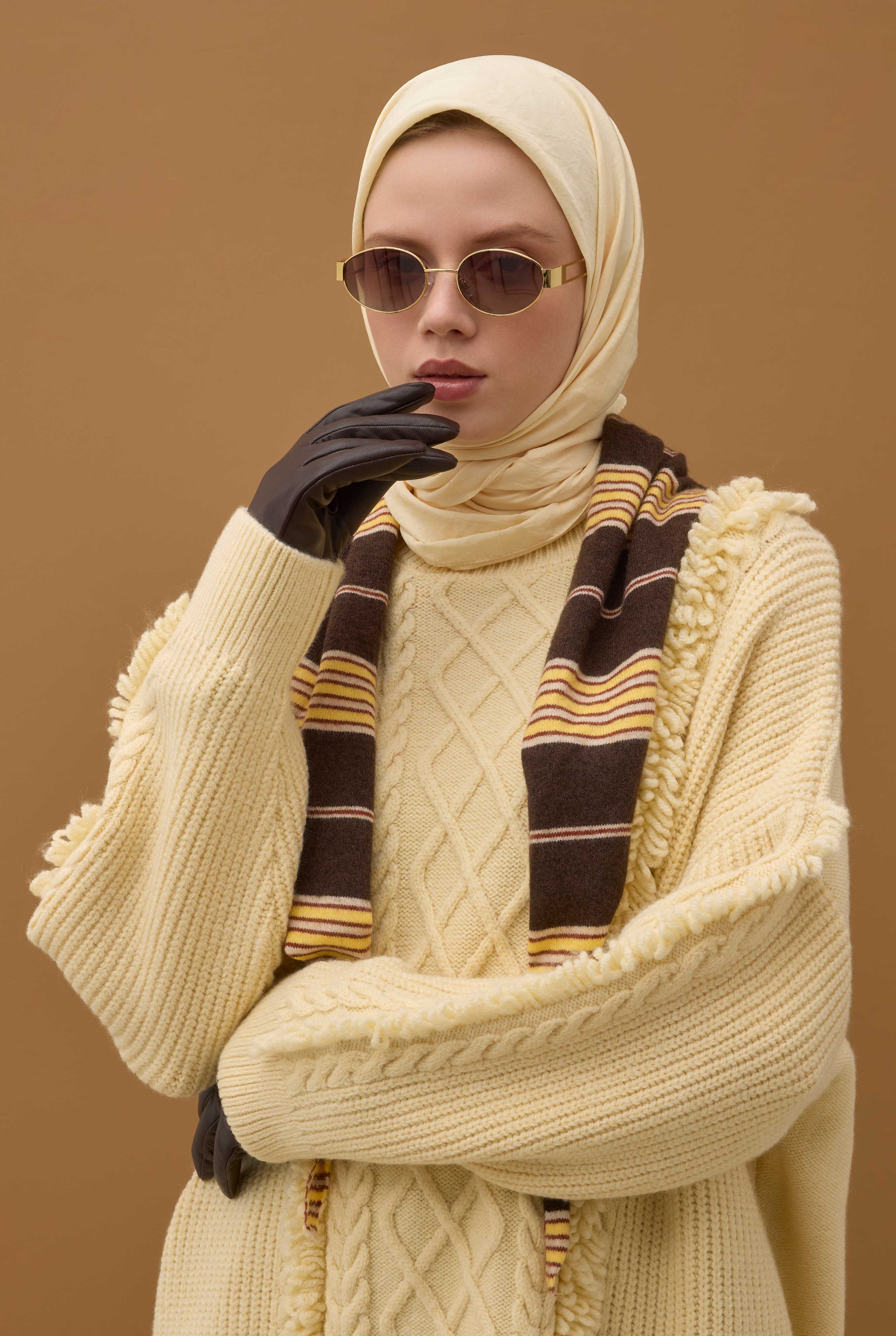 Soft Wrinkled Scarf Vanilla - 5