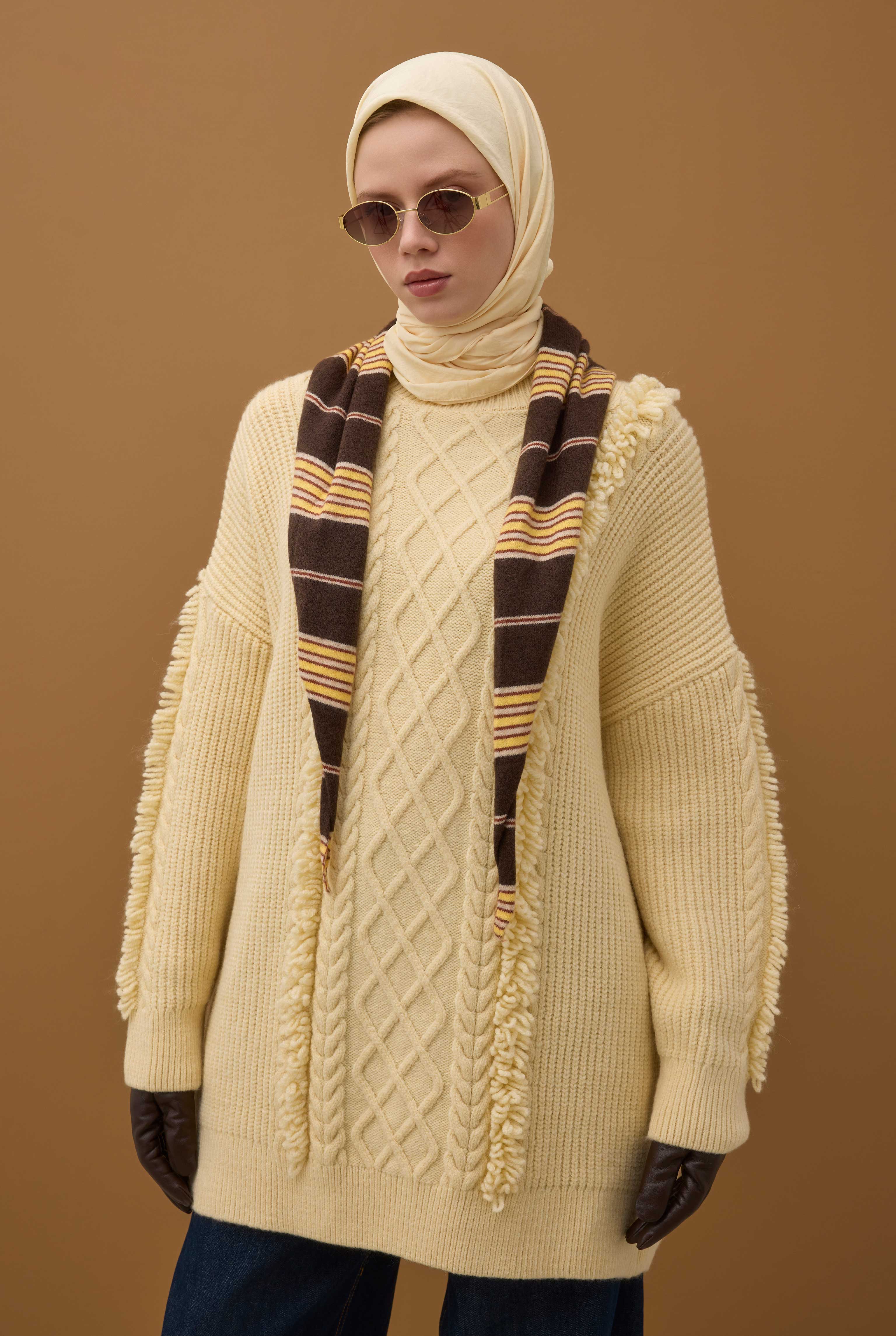 Soft Wrinkled Scarf Vanilla - 6