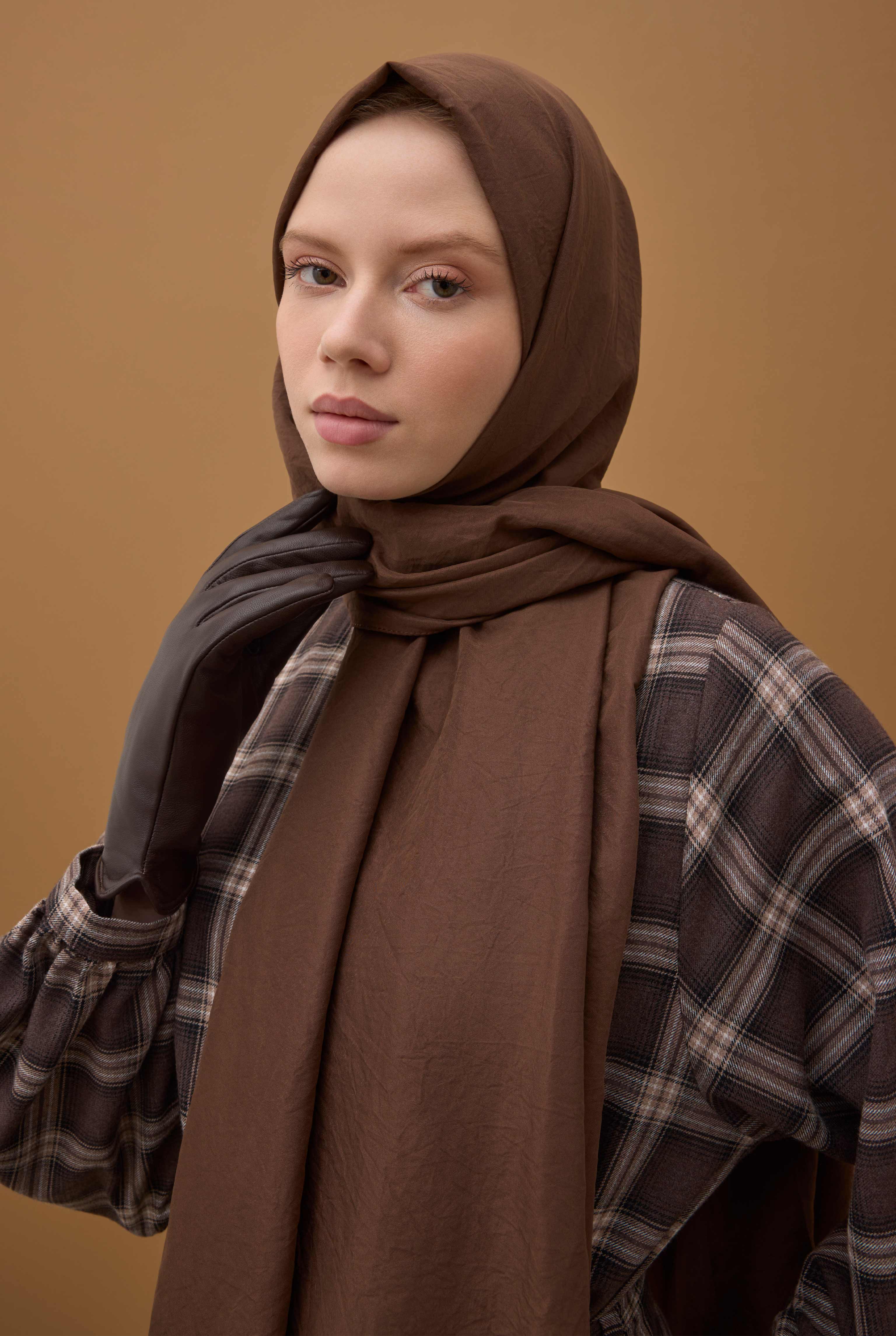 Soft Kraş Şal Acı Kahve - HE-QA