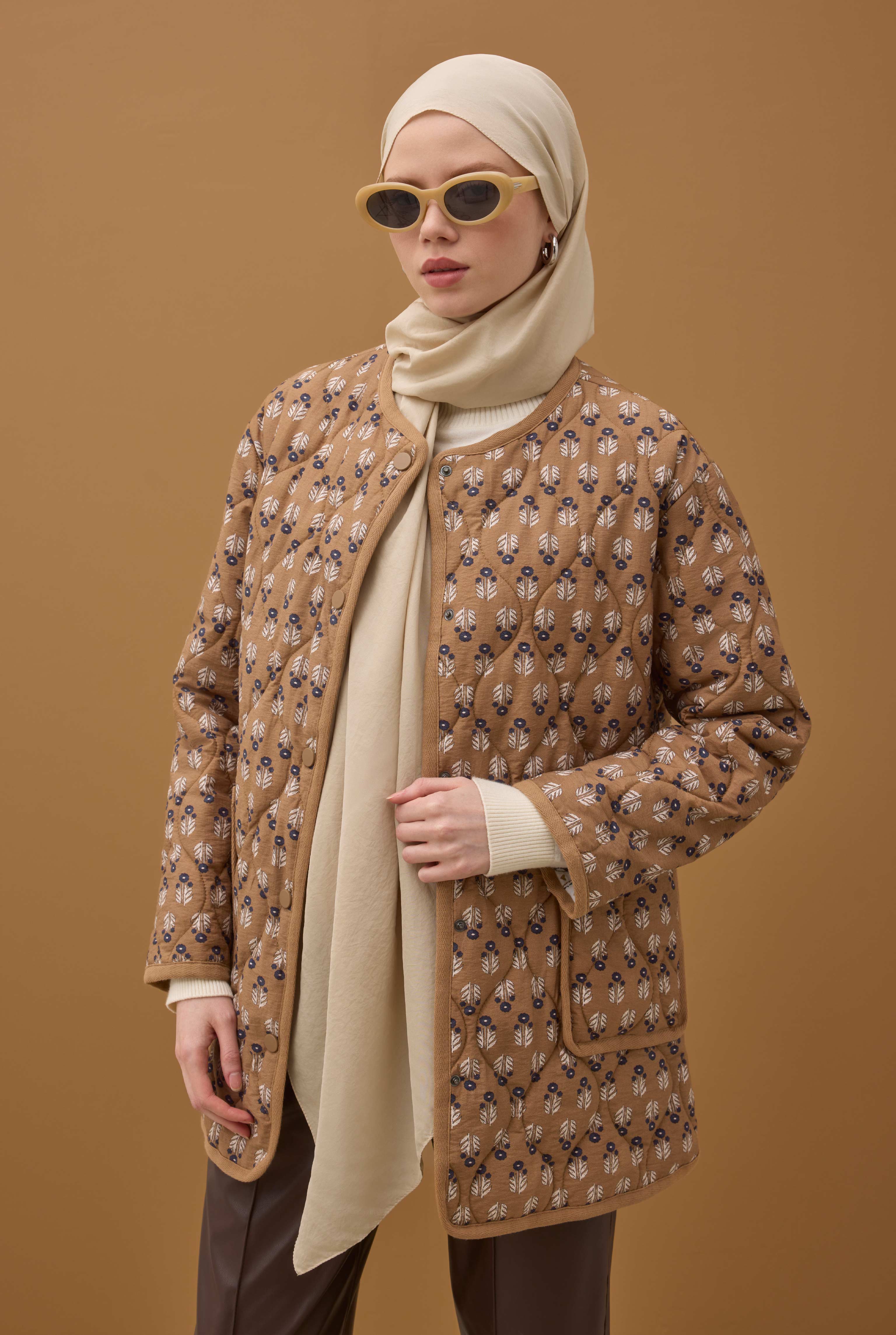 Soft Wrinkled Shawl Nude - 2