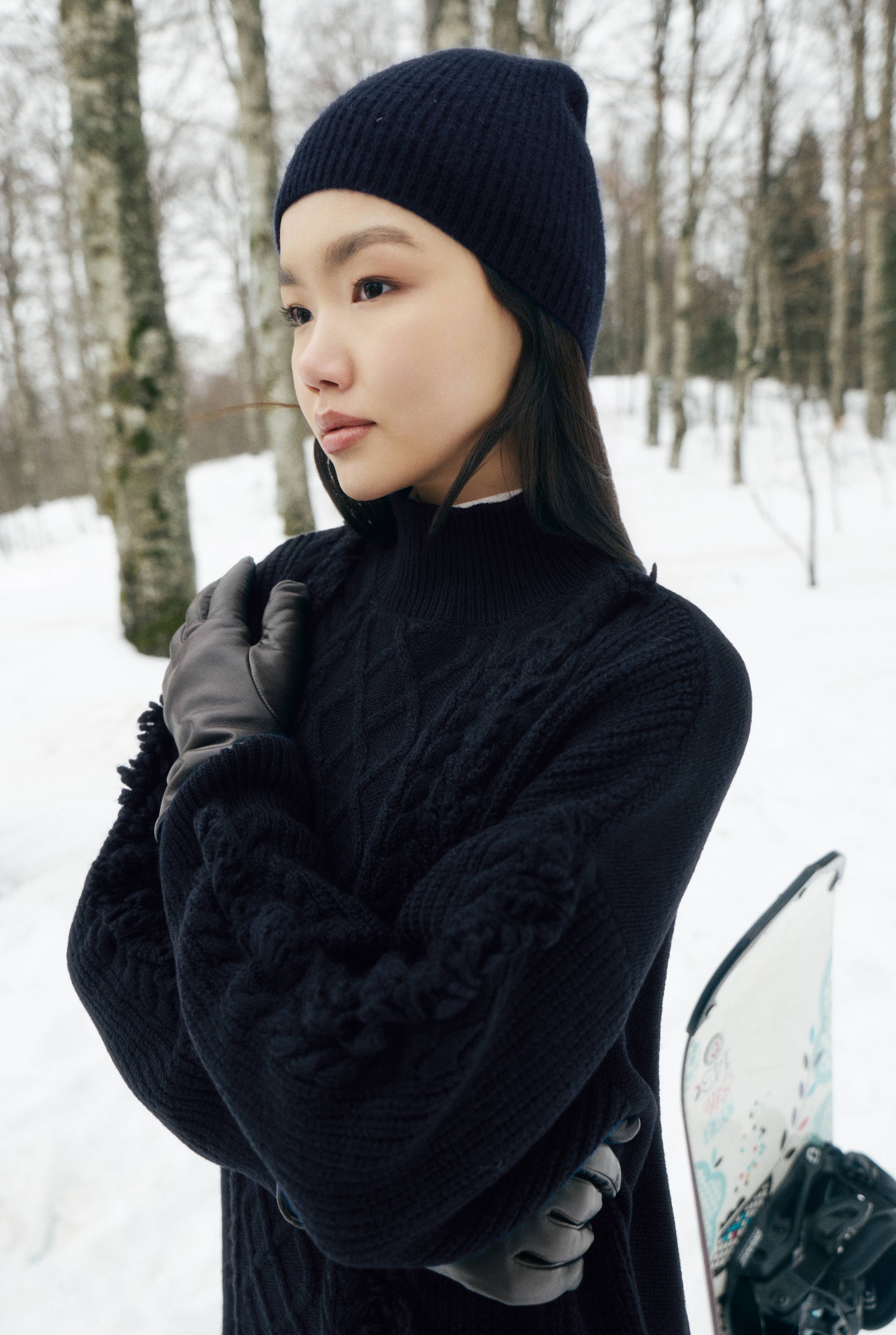 Tassel Detailed Knitted Sweater Navy Blue - 2