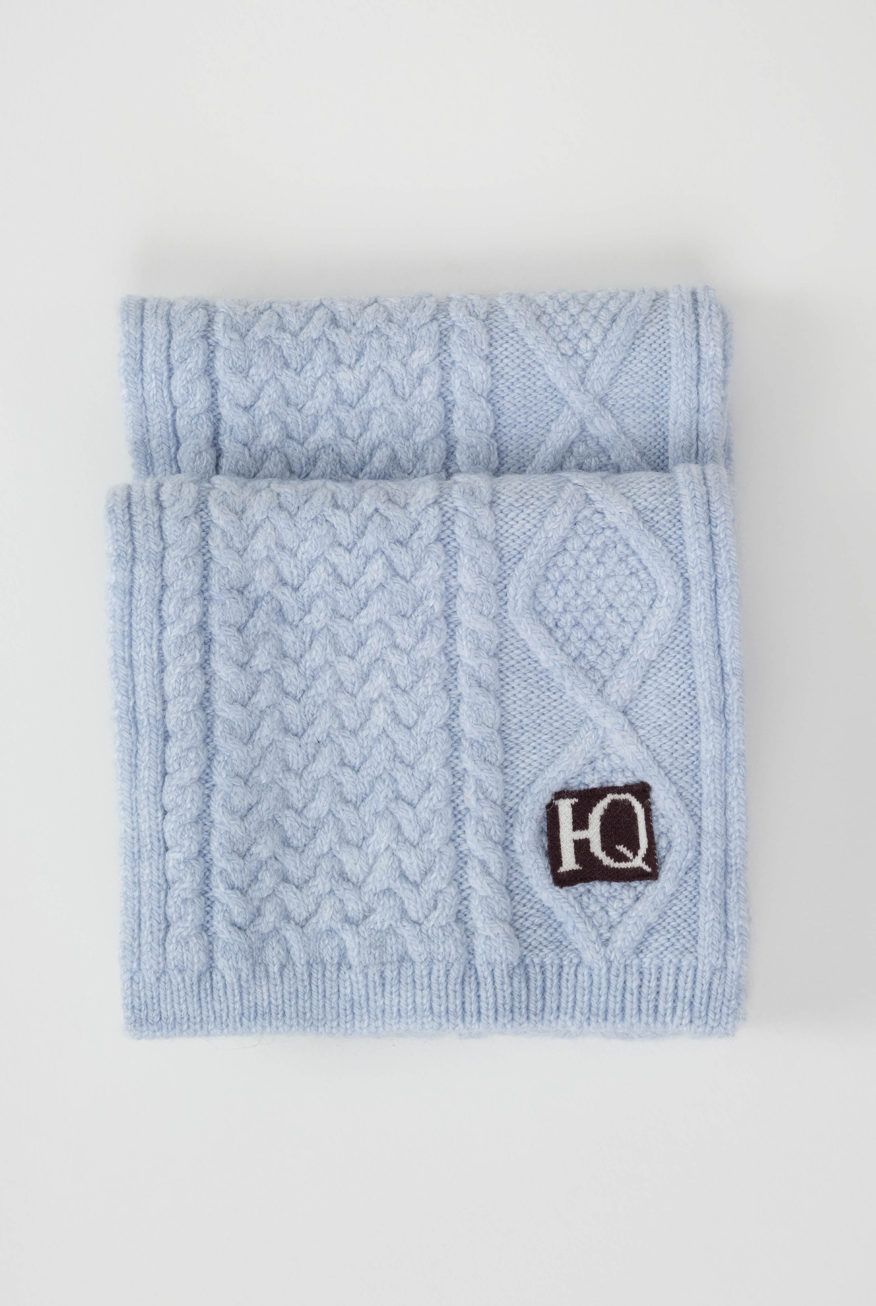 Cable Knit Scarf Ice Blue - 3