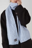 Cable Knit Scarf Ice Blue 