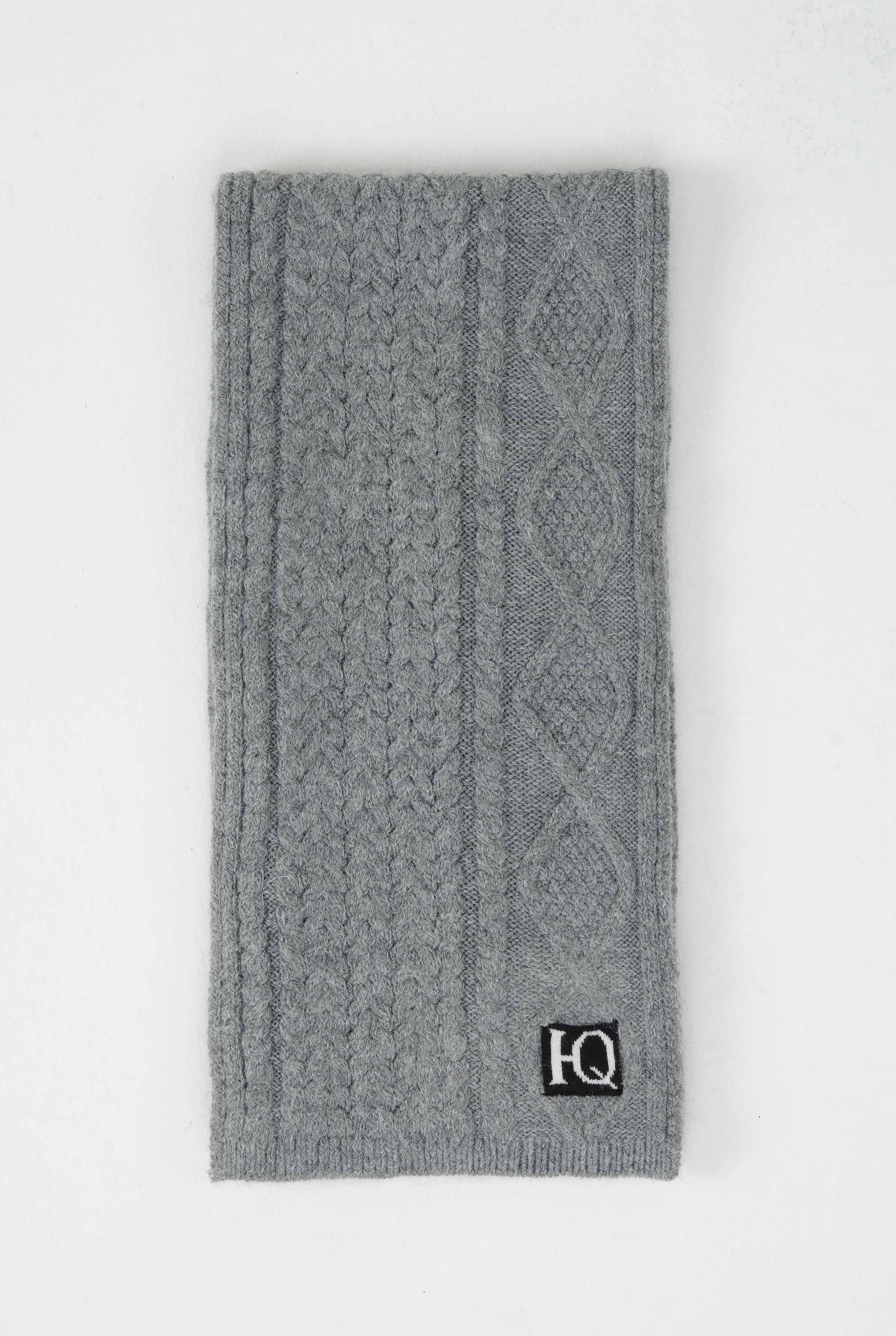 Cable Knit Scarf Gray - 5