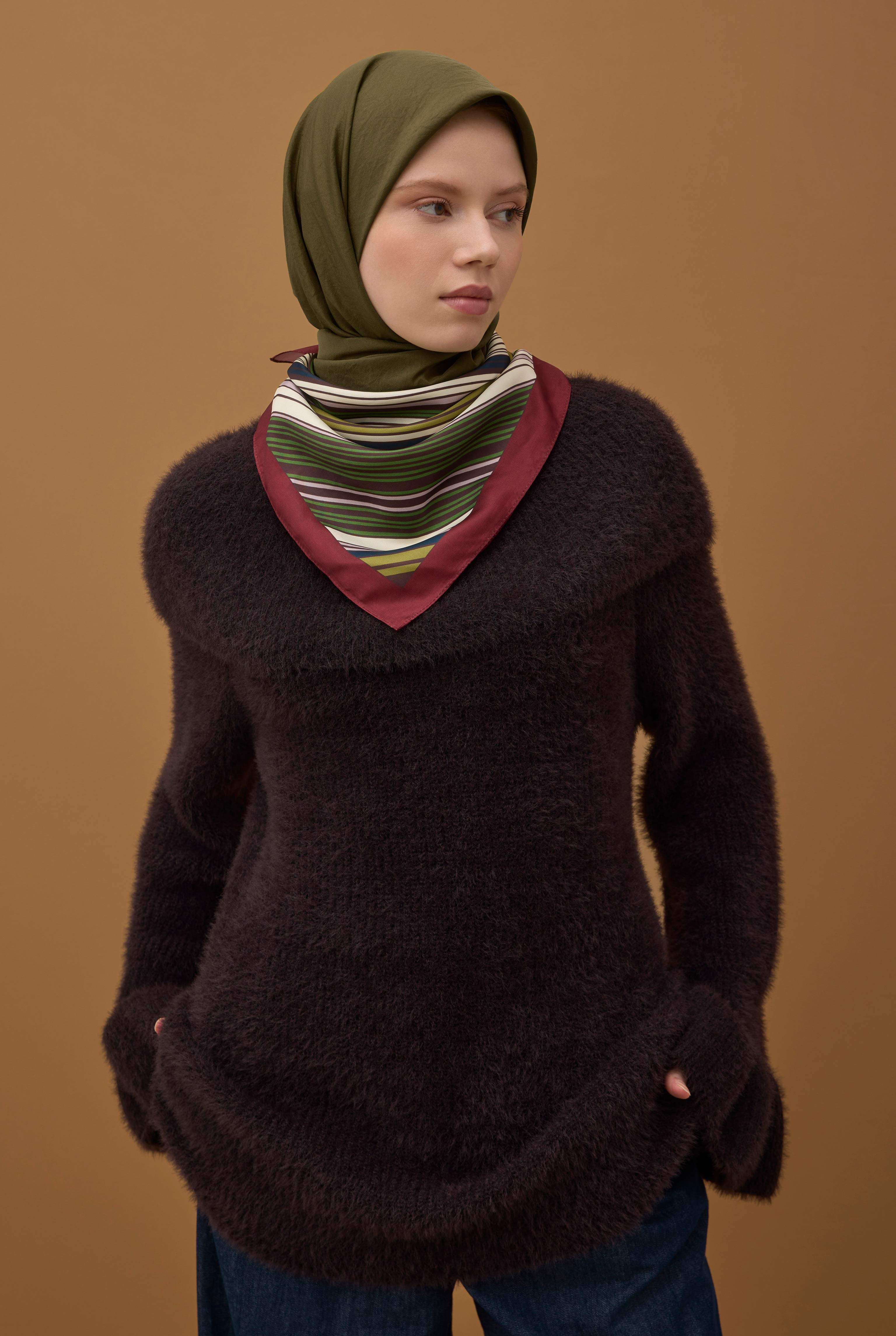 Soft Wrinkled Scarf Avocado - HE-QA