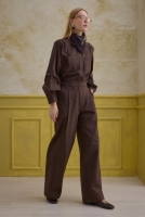 100% Cotton Trousers Brown 