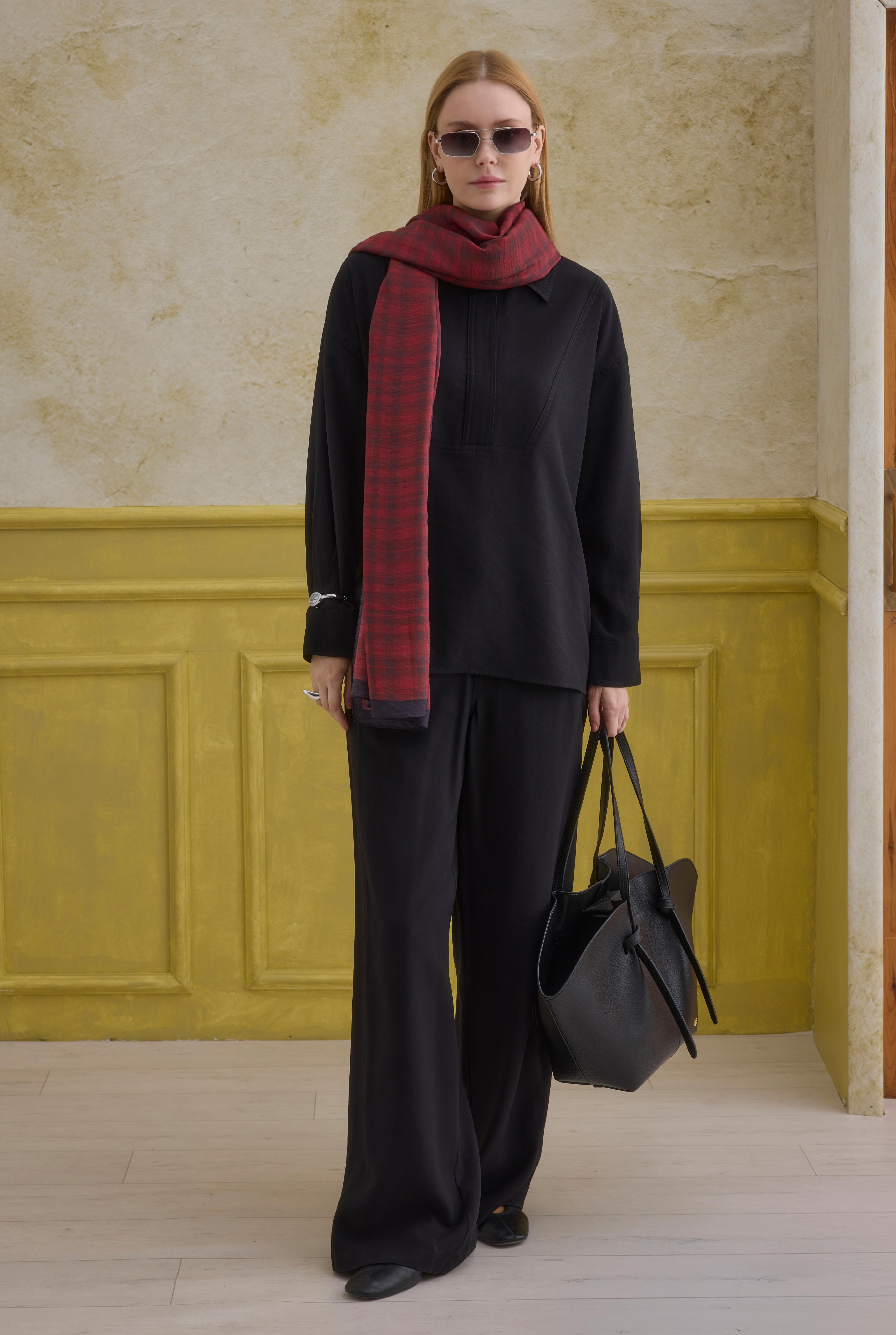 Zipper Detailed Shirt Black - 4