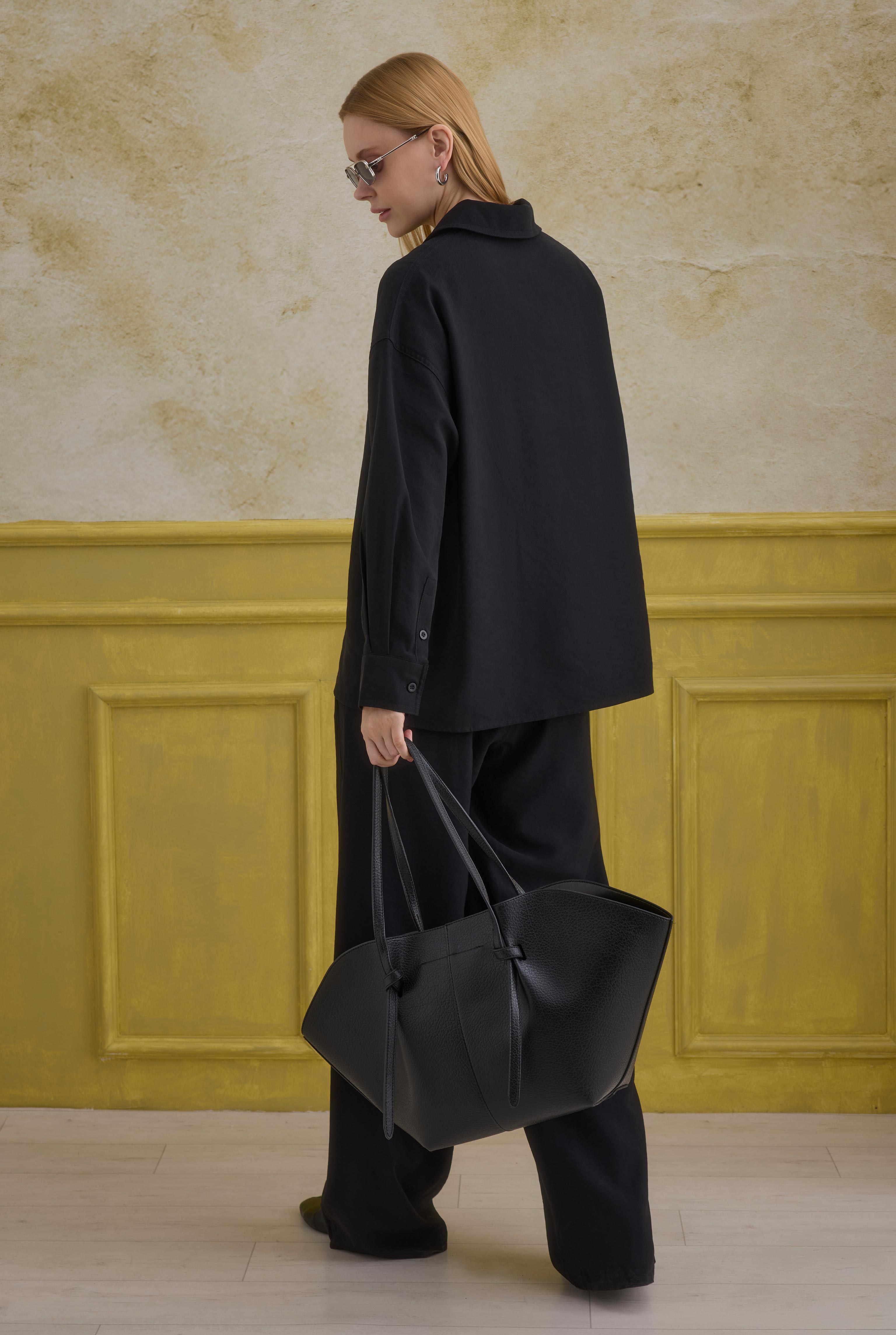 Zipper Detailed Shirt Black - 5