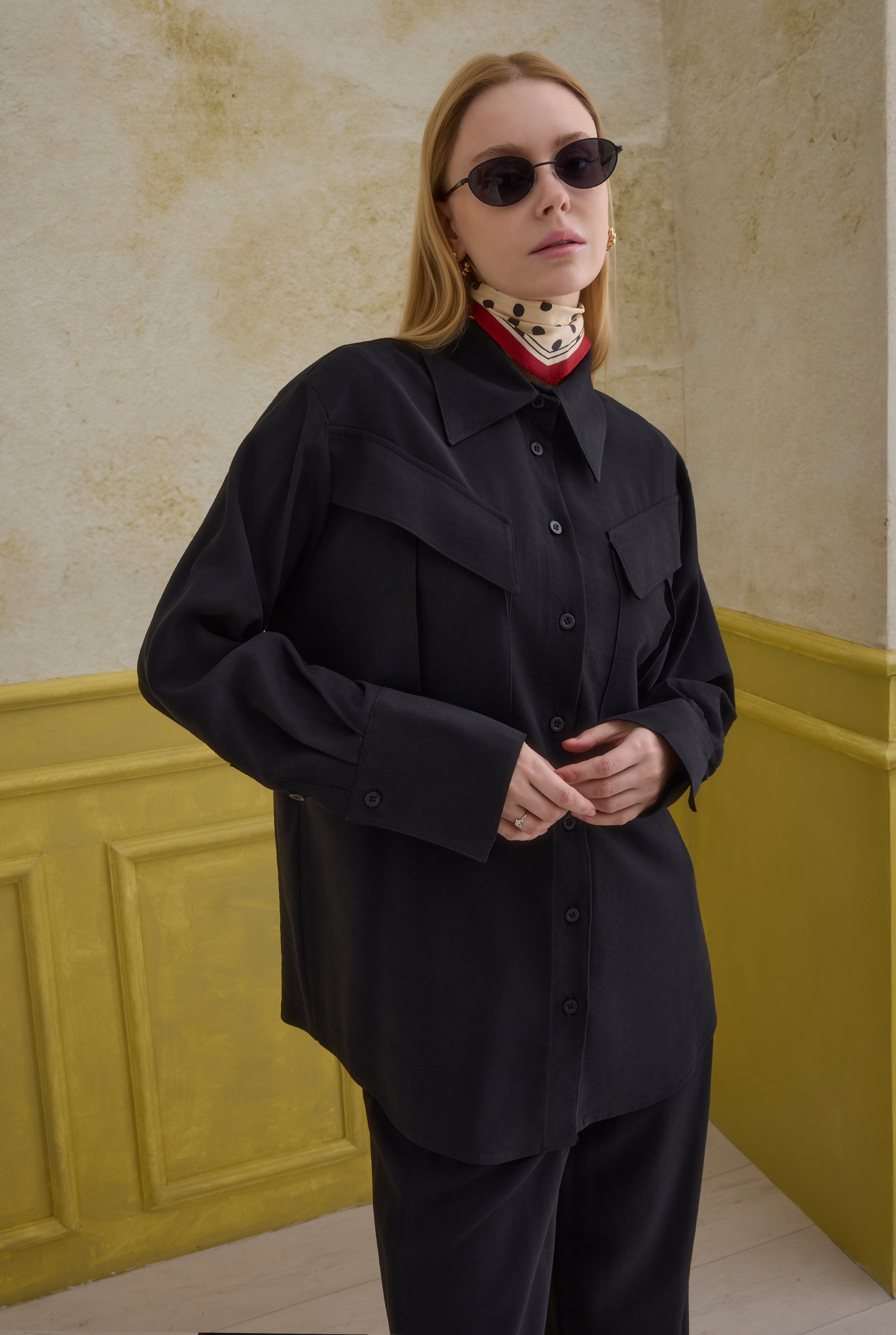 Modern Pocket Detailed Shirt Black - 5