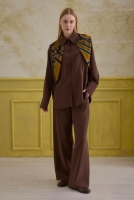 Straight Cut Trousers Brown 