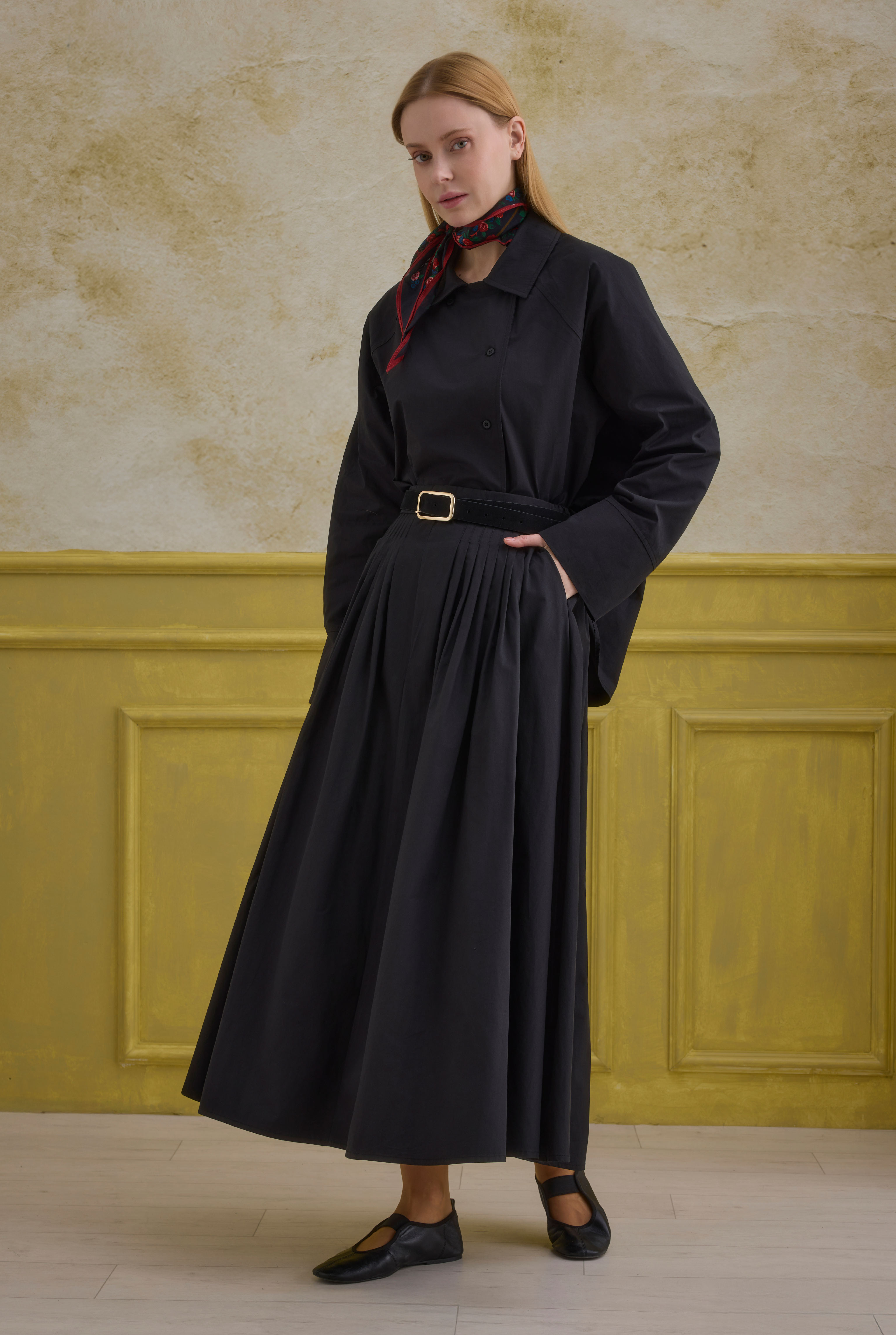 100% Cotton Skirt Black - 3