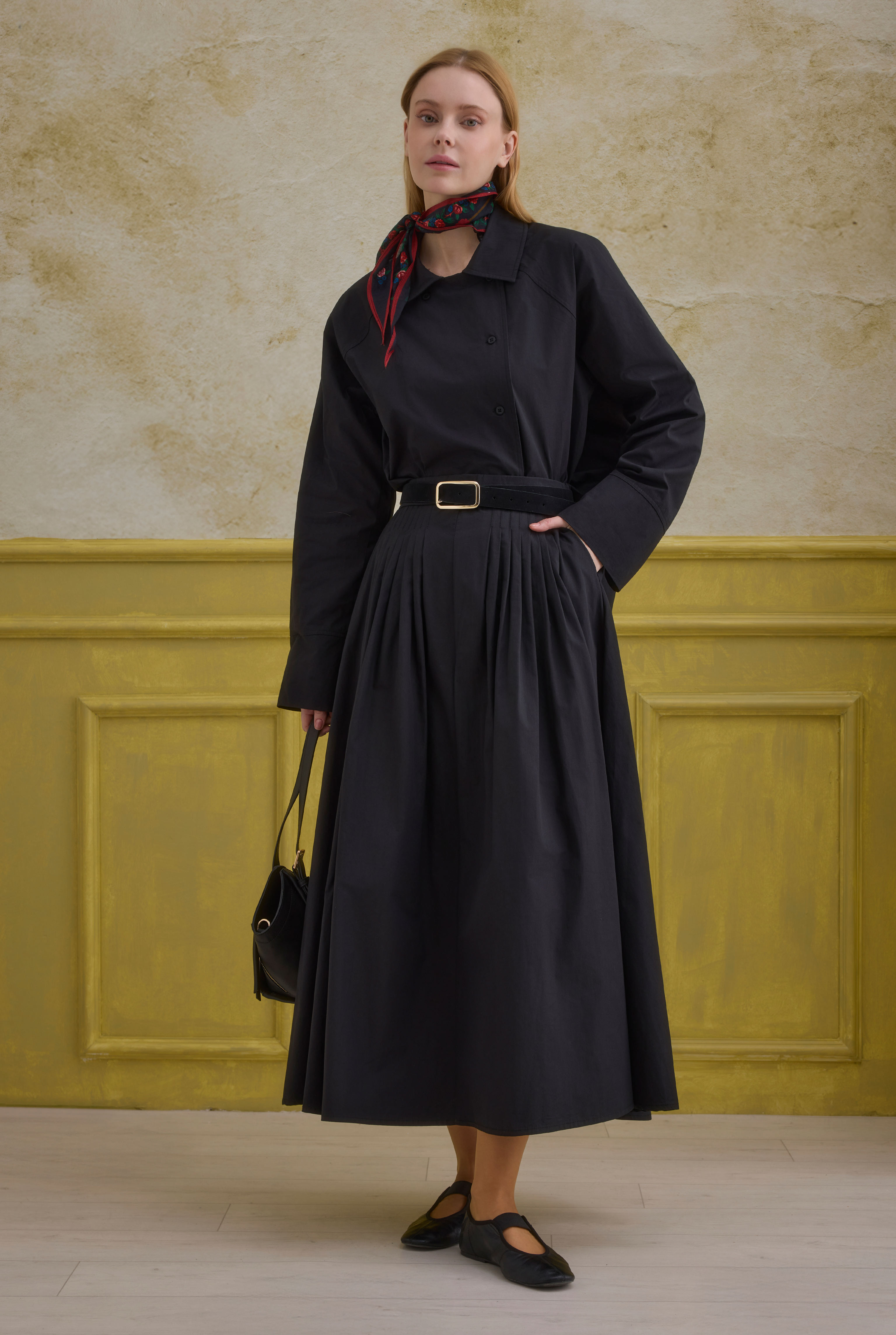 100% Cotton Skirt Black - 4