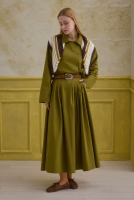 100% Cotton Skirt Oil Green 