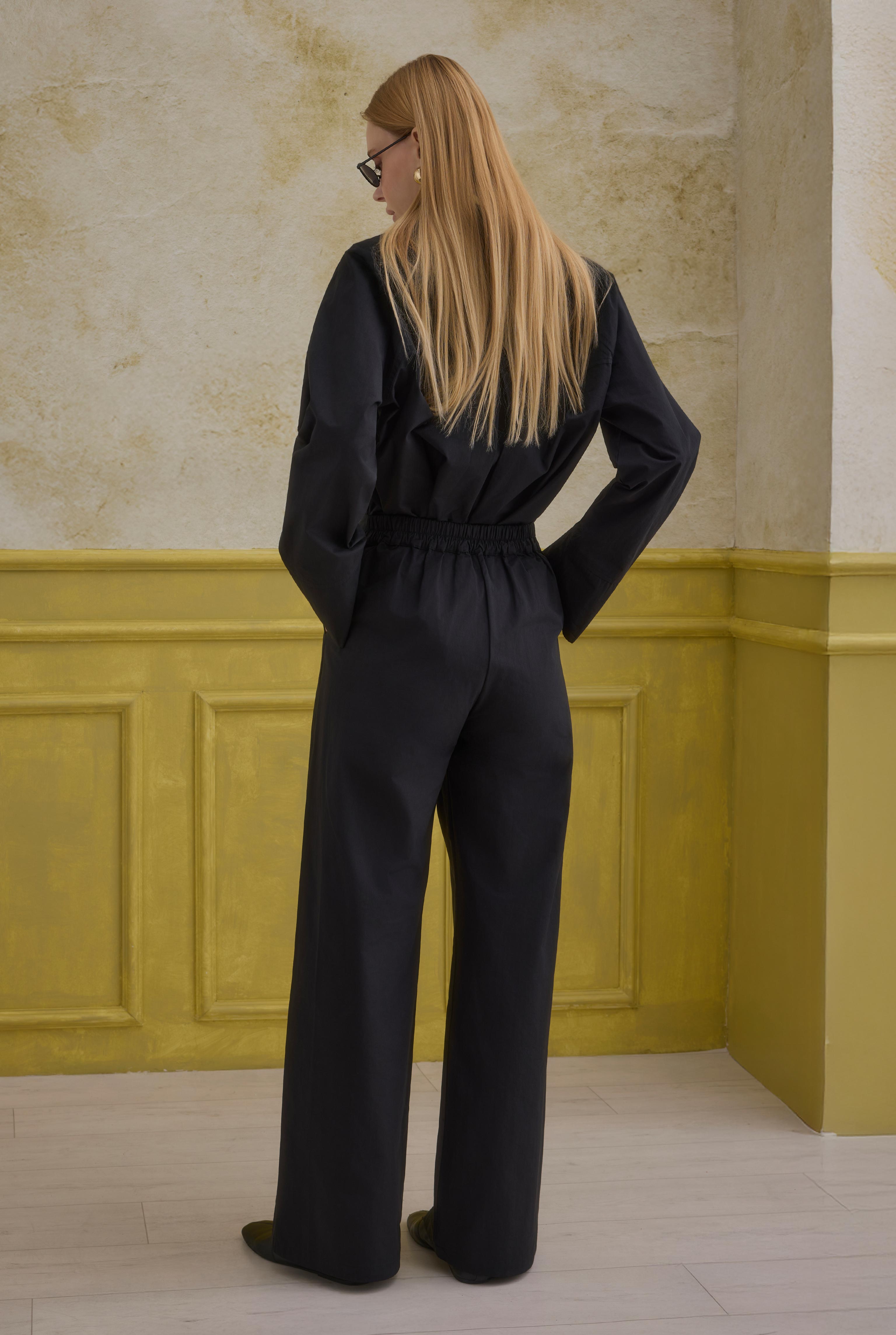 100% Cotton Trousers Black - 5