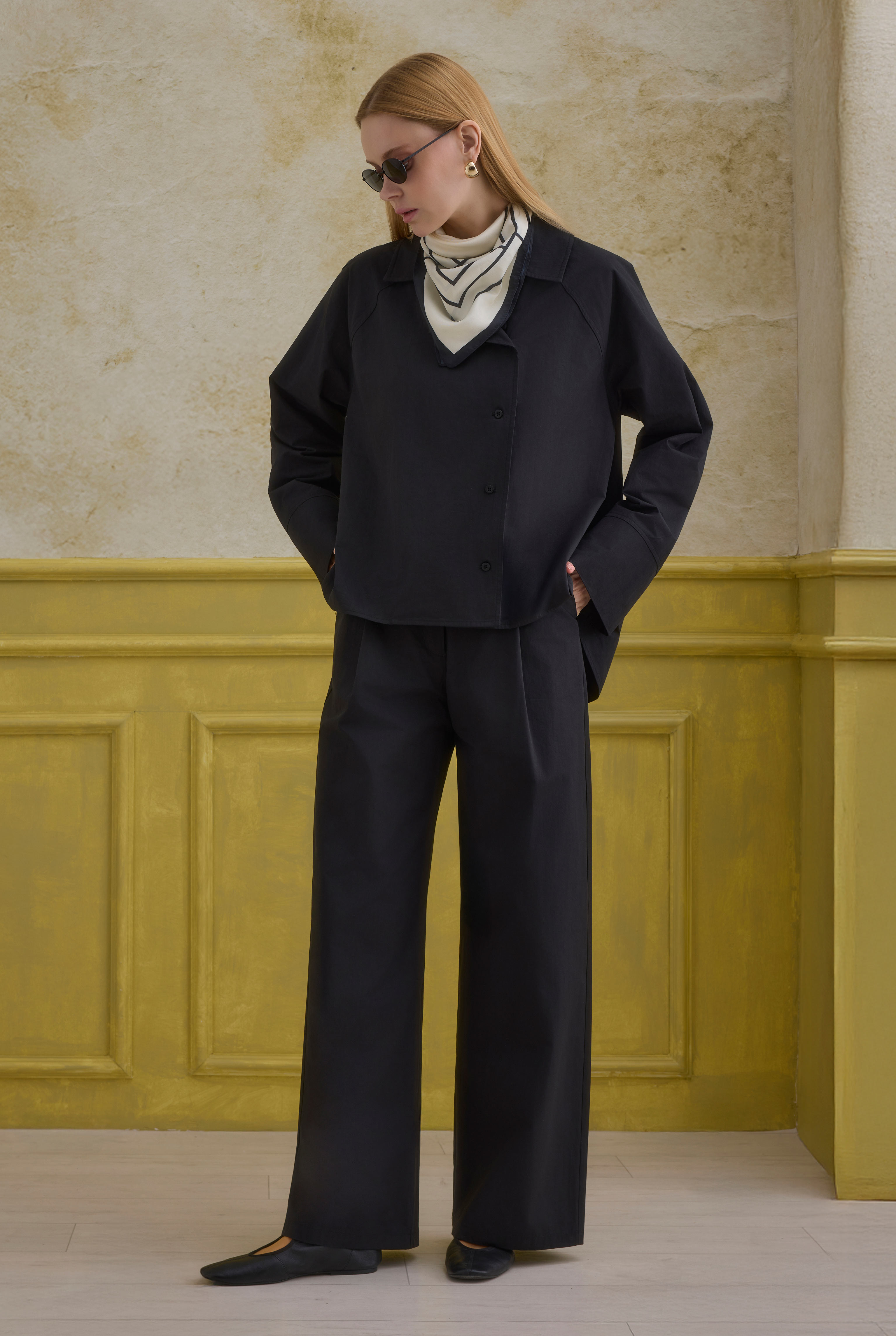 100% Cotton Trousers Black - 3