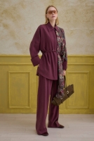 Striped Effect Modal Set Bordeaux 