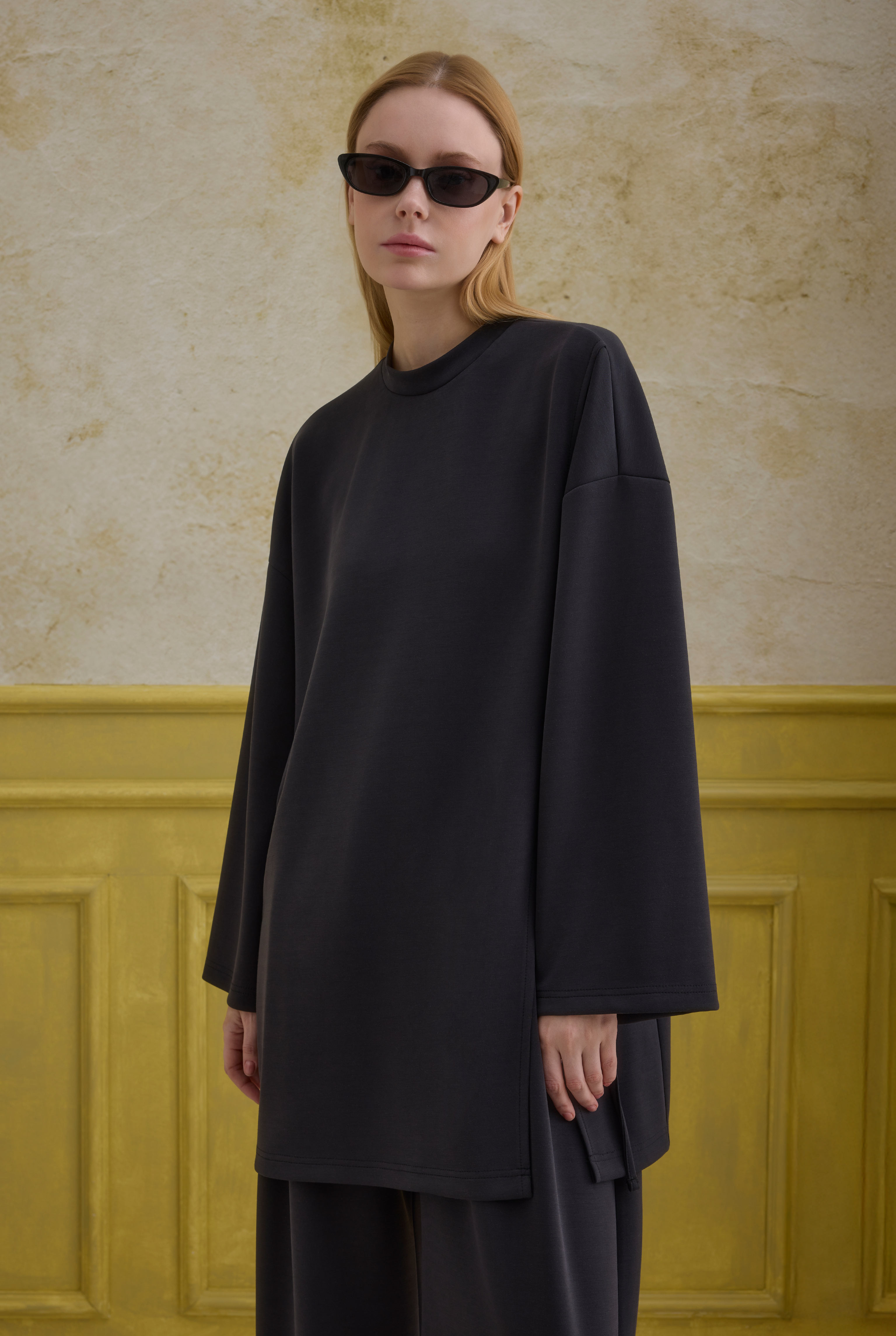 Tie Detailed Modal Set Black - 3