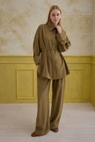 Striped Effect Modal Set Olive 