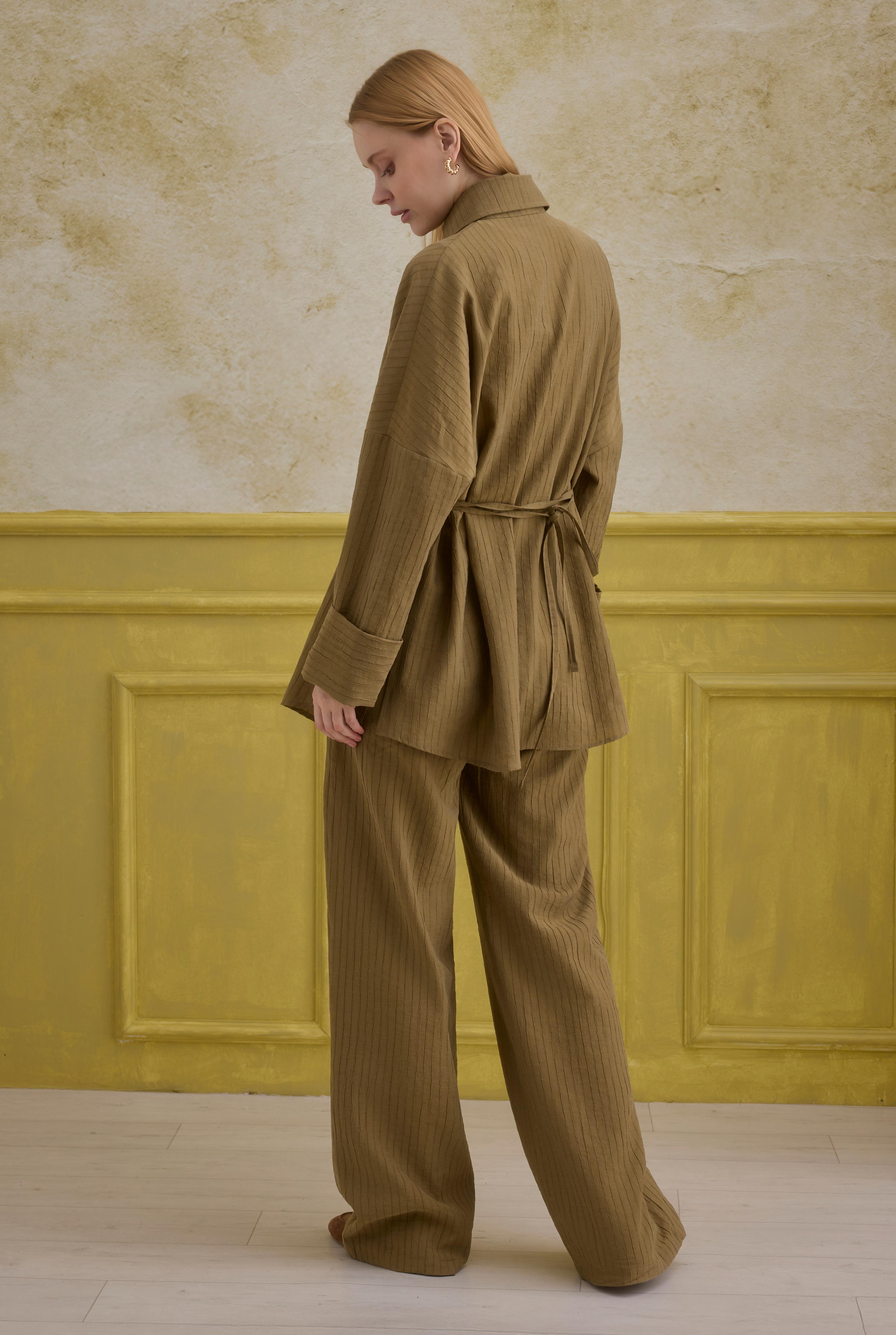 Striped Effect Modal Set Olive - 6