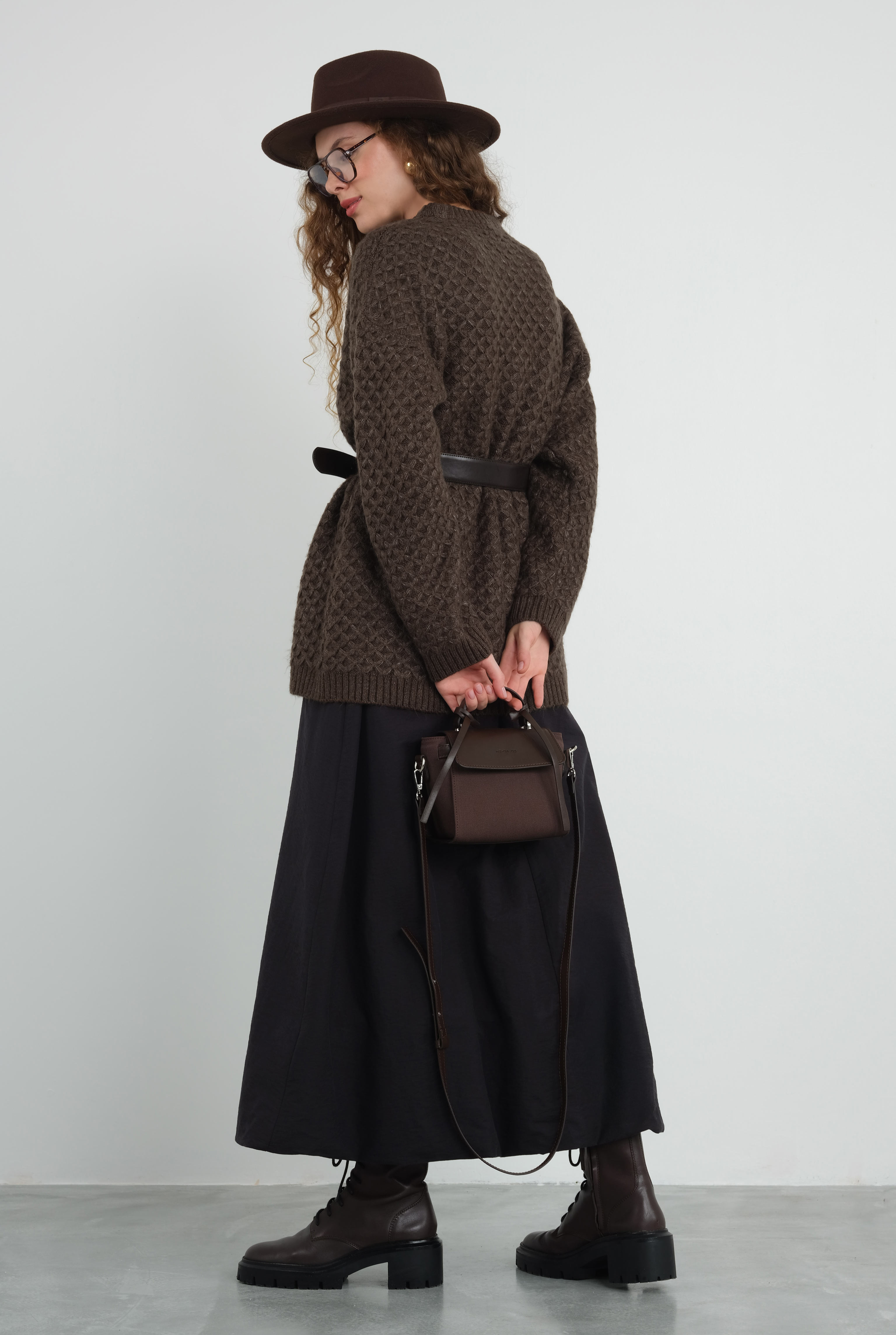 Spider Knit Sweater Dark Brown - 5