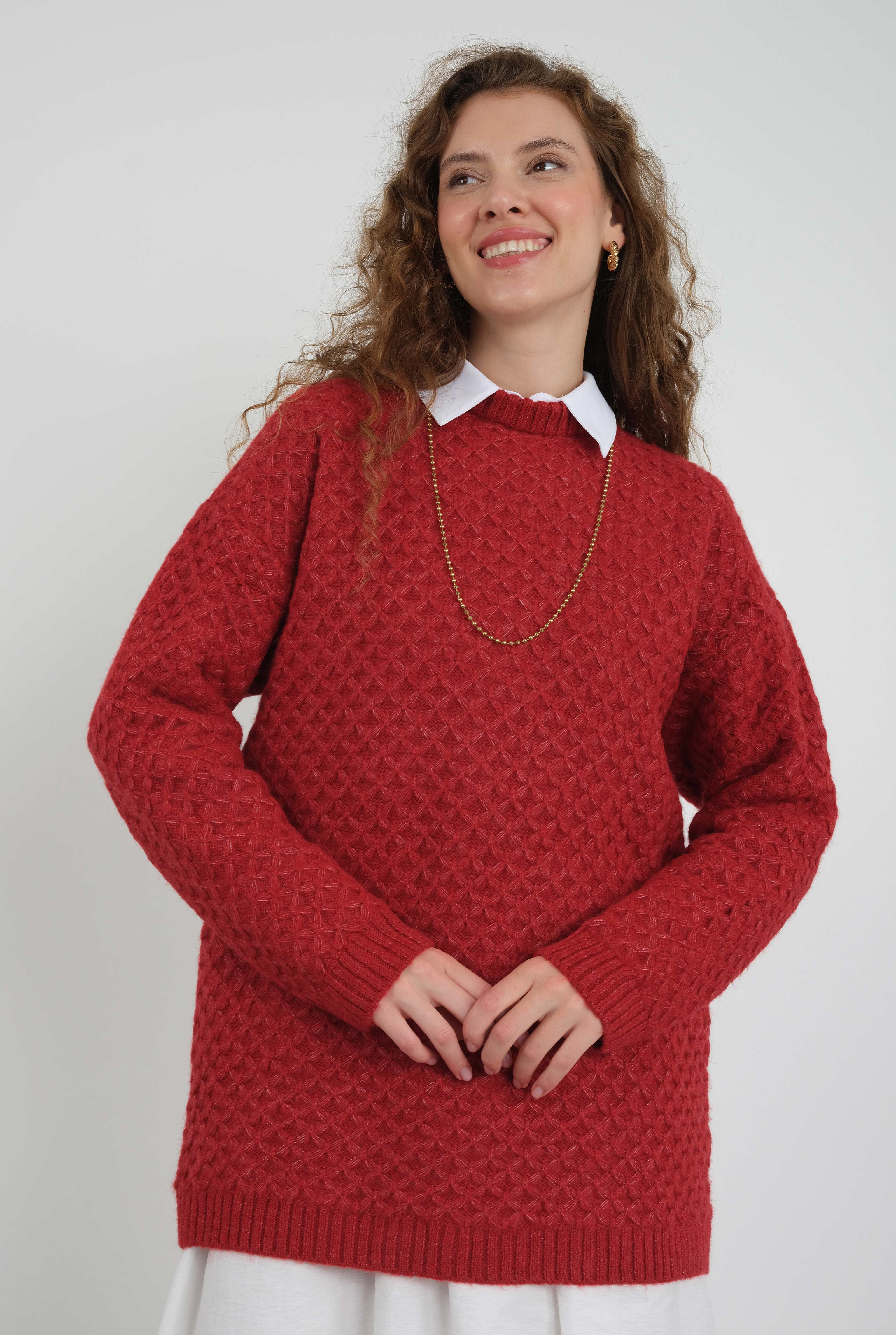 Spider Knit Sweater Red - 5