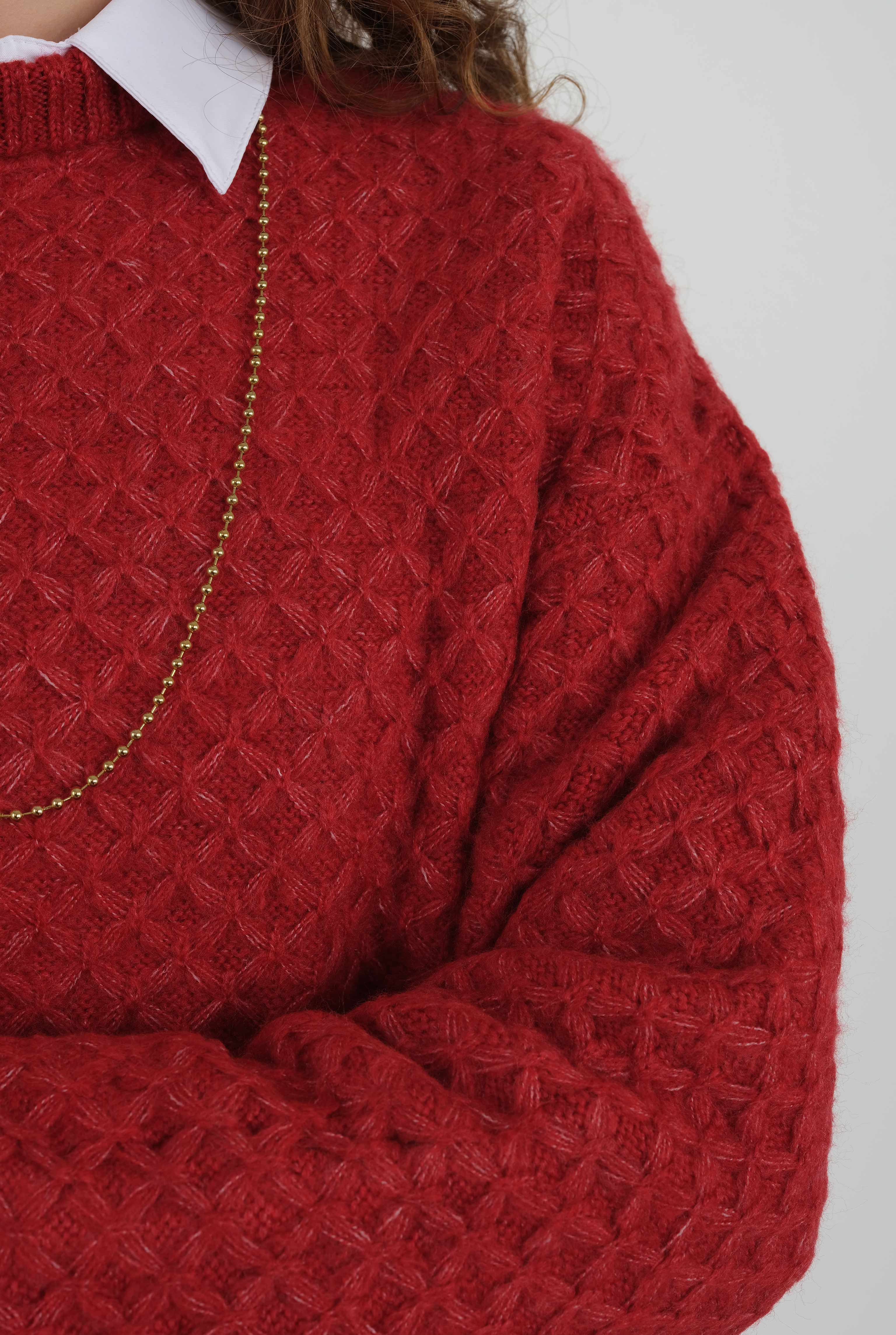 Spider Knit Sweater Red - 2