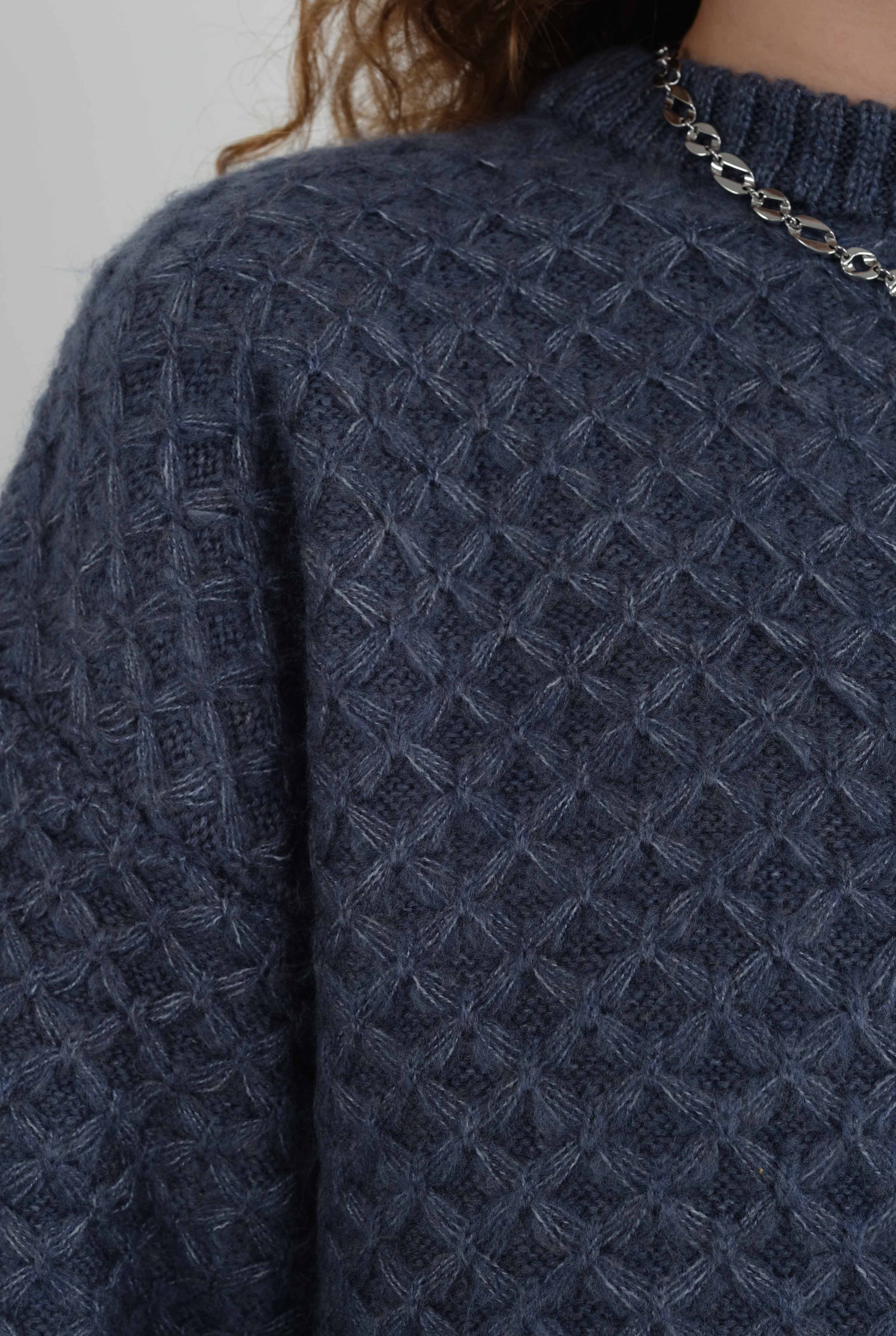 Spider Knit Sweater Royal Blue - 4