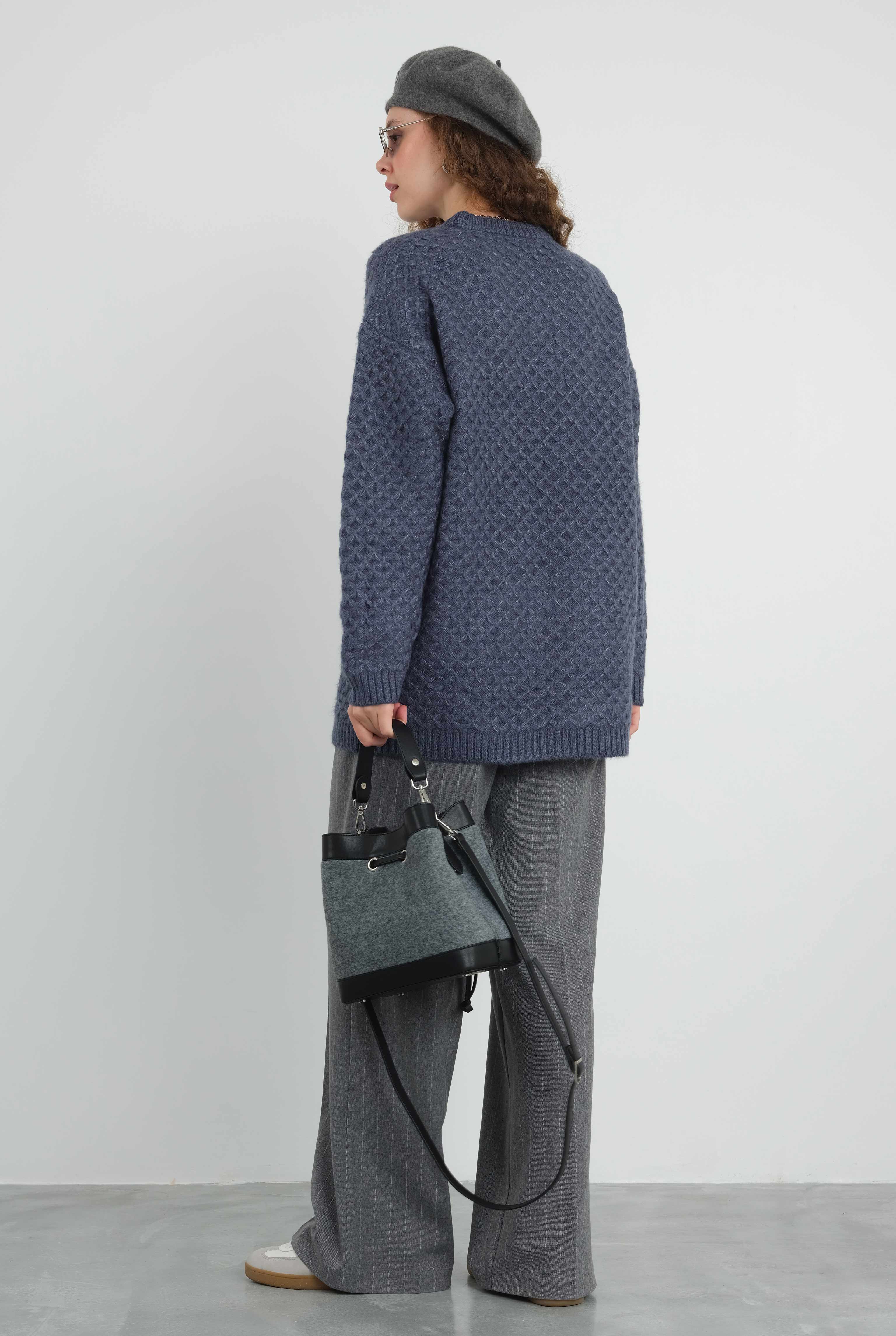 Spider Knit Sweater Royal Blue - 5