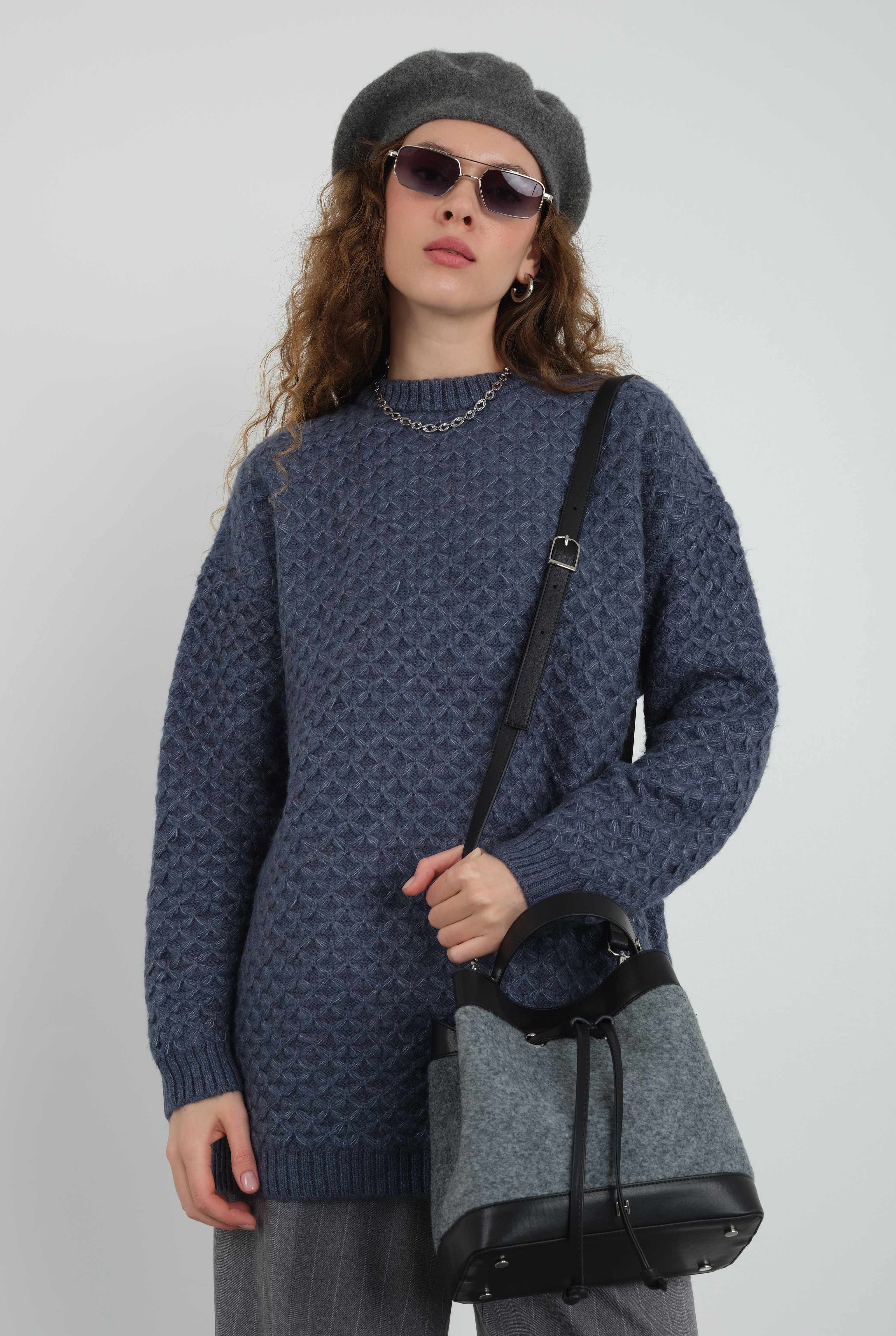 Spider Knit Sweater Royal Blue - 6