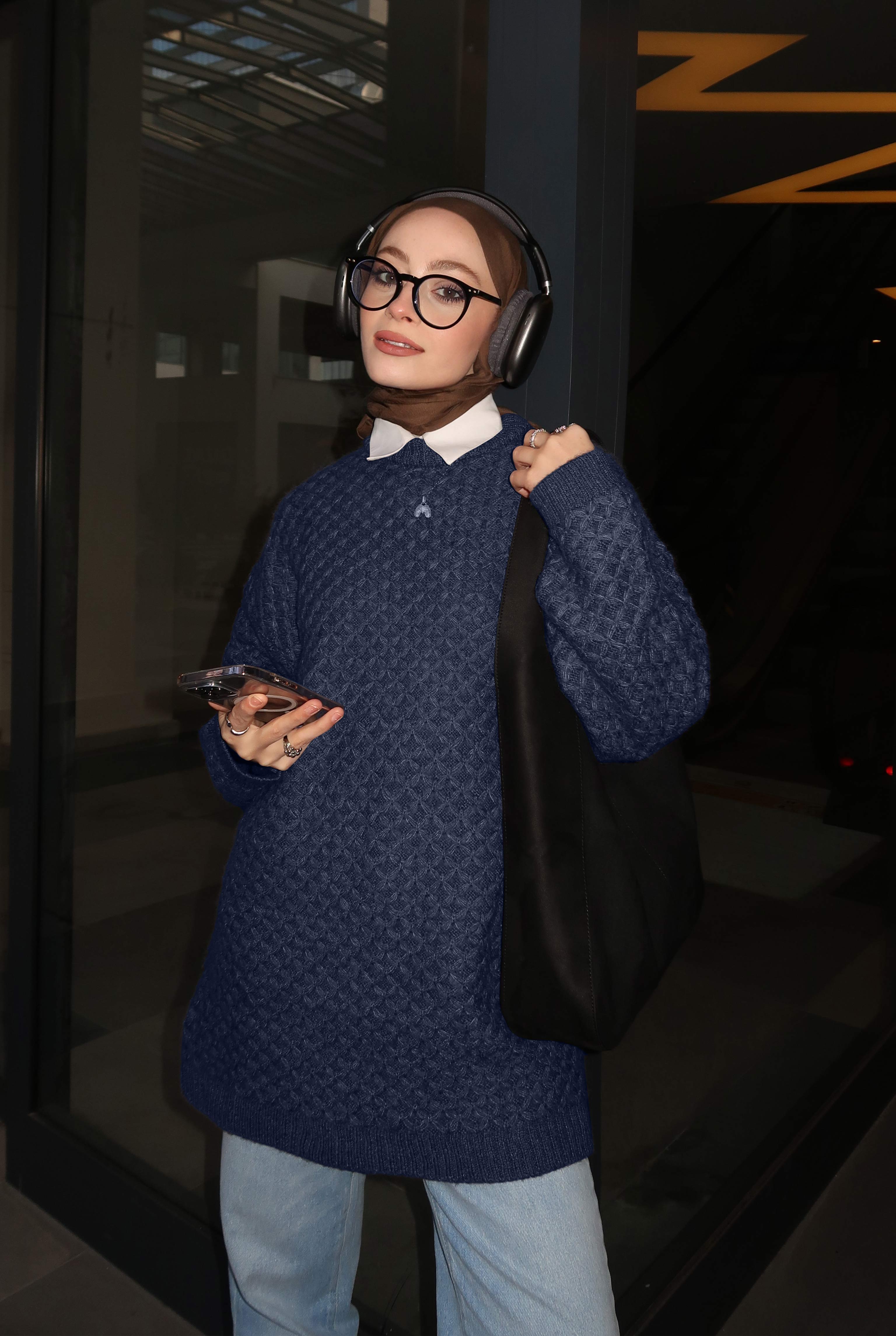 Spider Knit Sweater Royal Blue - 7