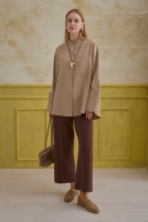 Cuff Detailed Shirt Latte 