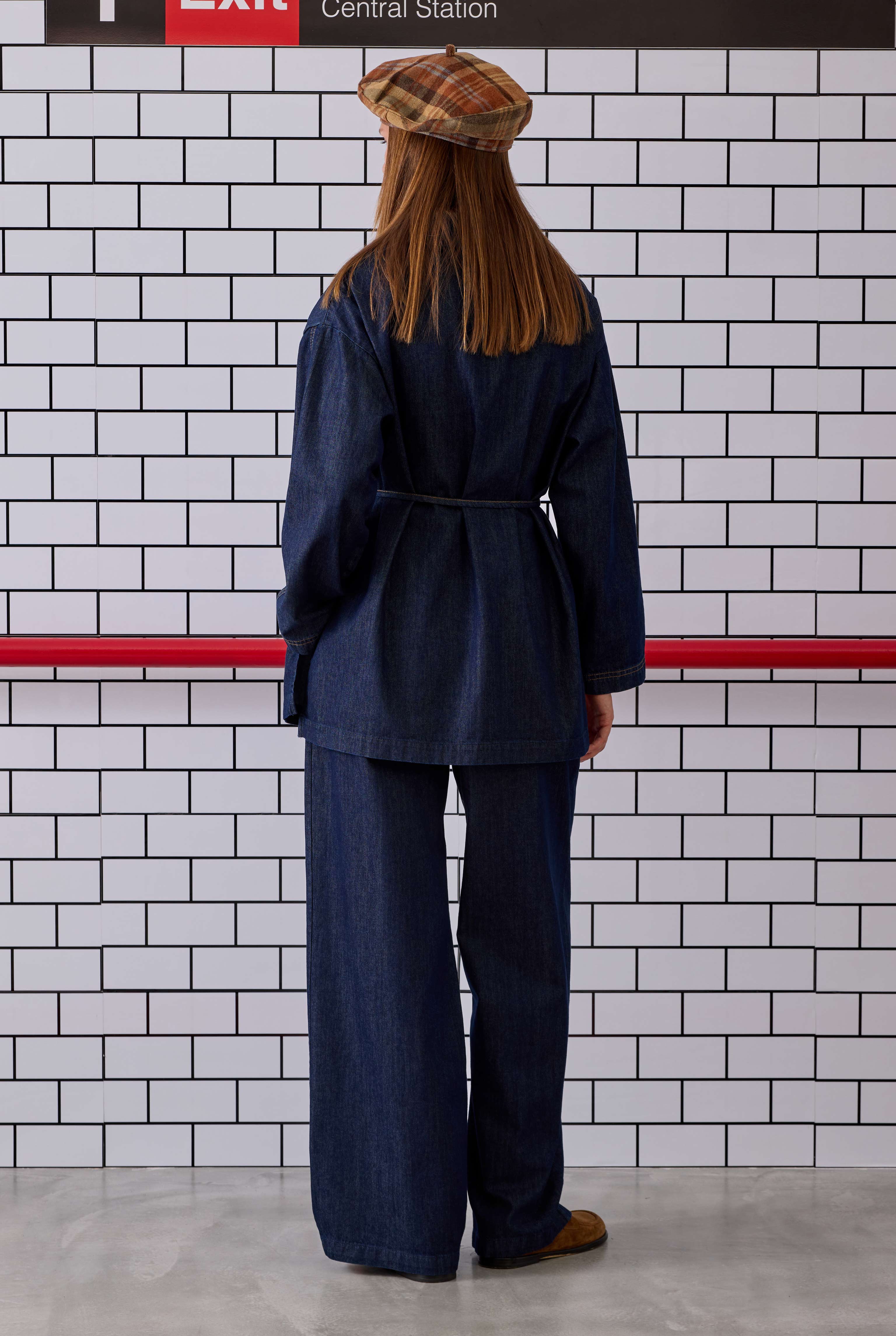 Pocket Detailed Denim Tunic Blue - 4
