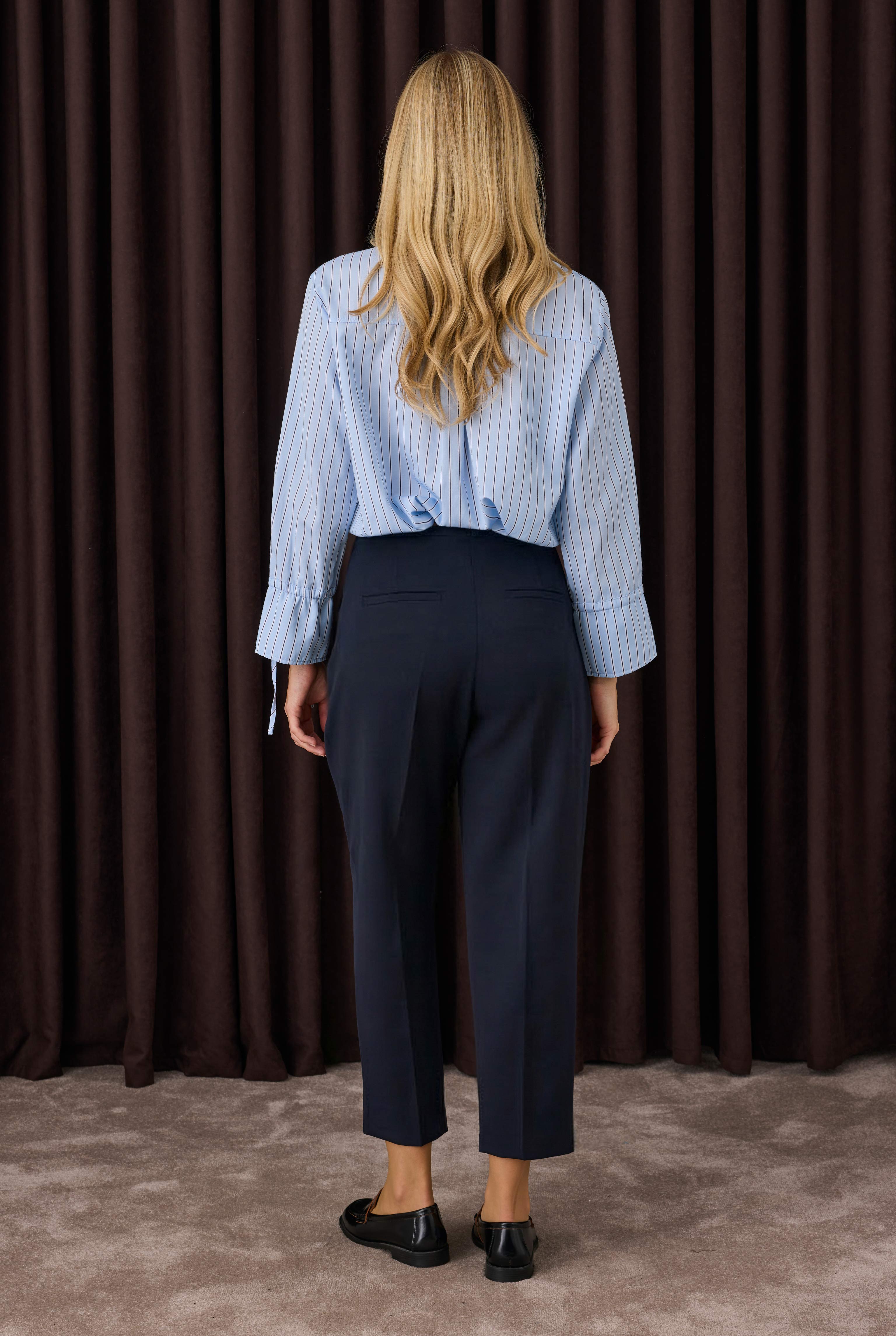 Tapered Trousers Navy Blue - 5