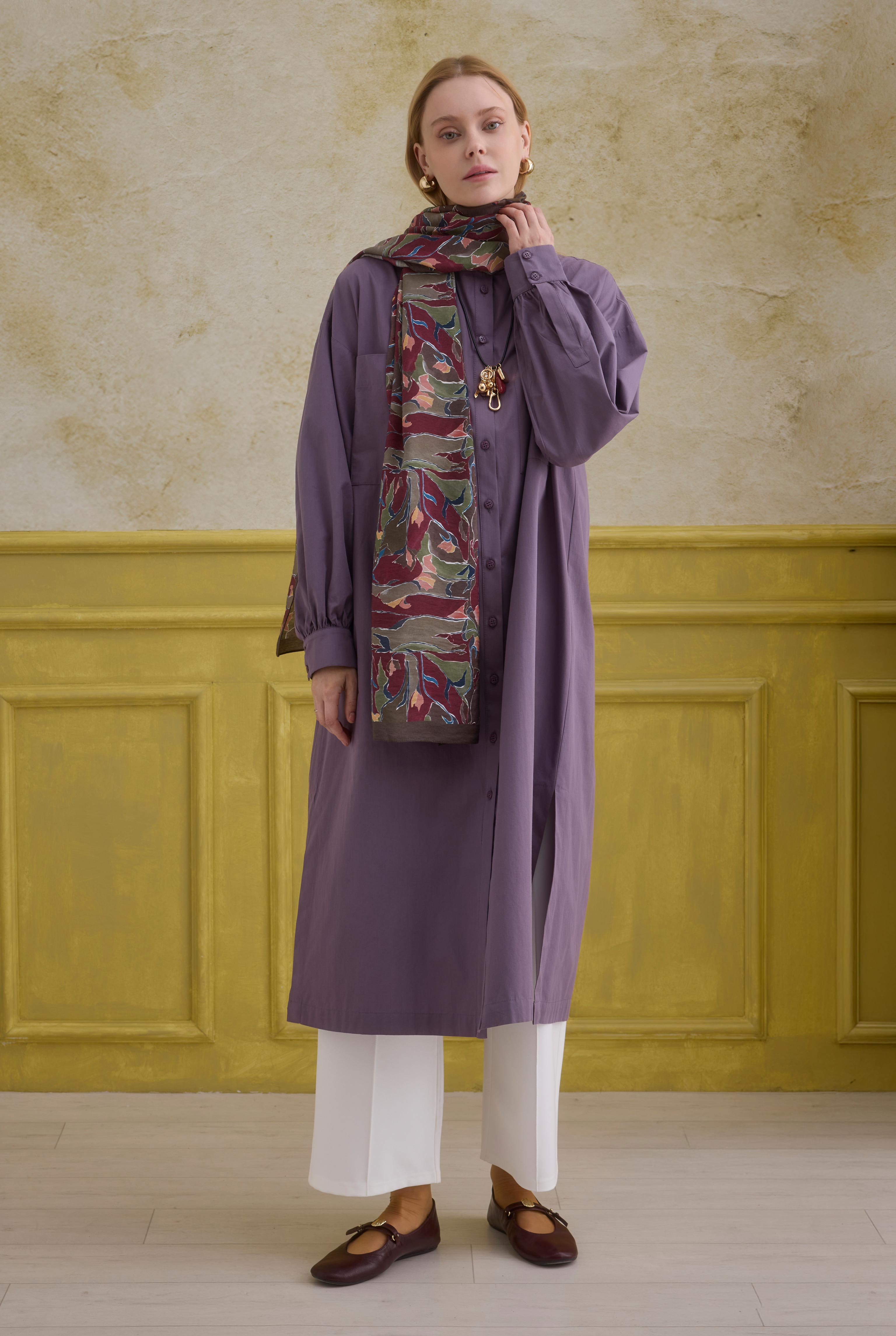 Frame Bloom Shawl Bordeaux - 9