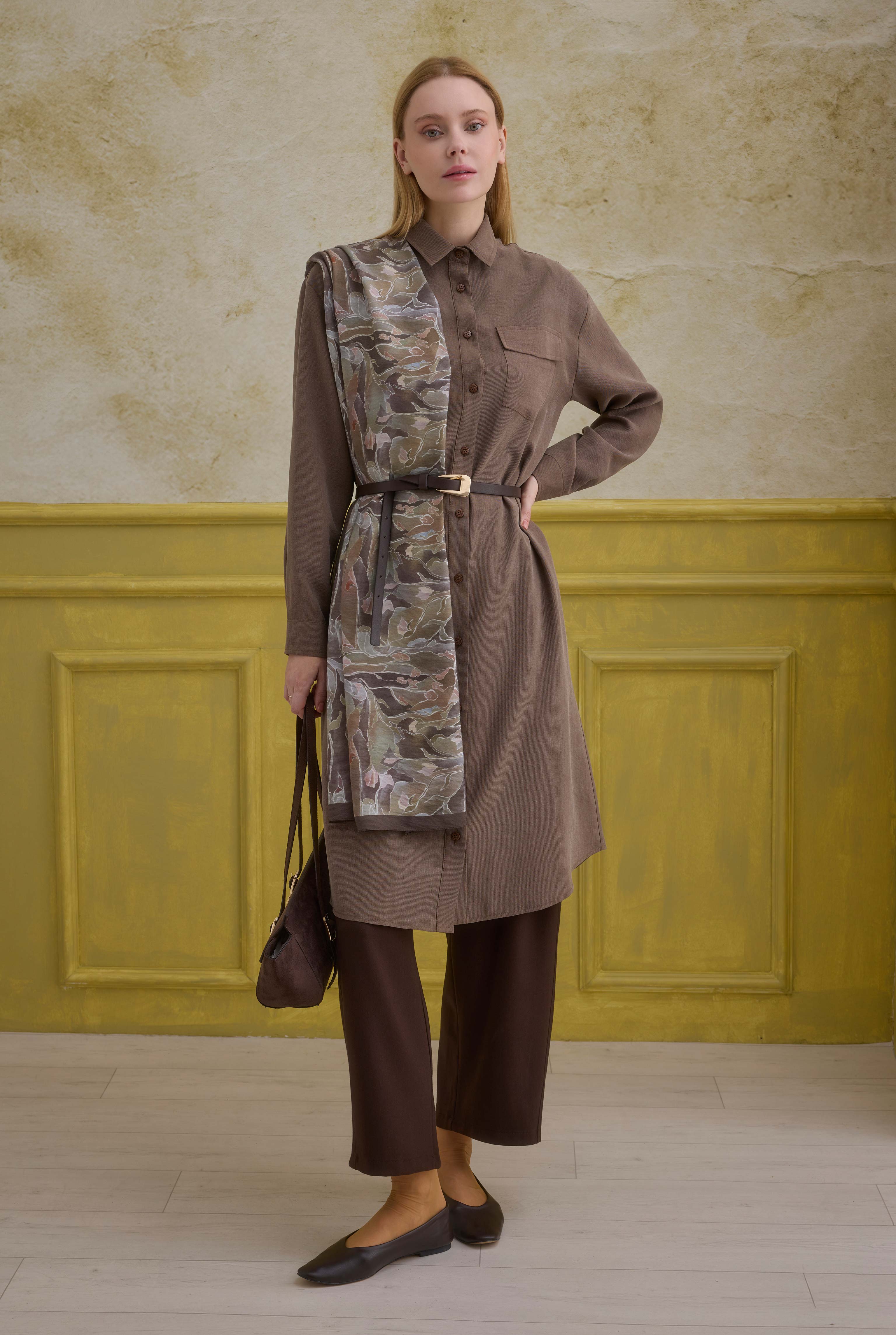 Frame Bloom Shawl Brown - 9