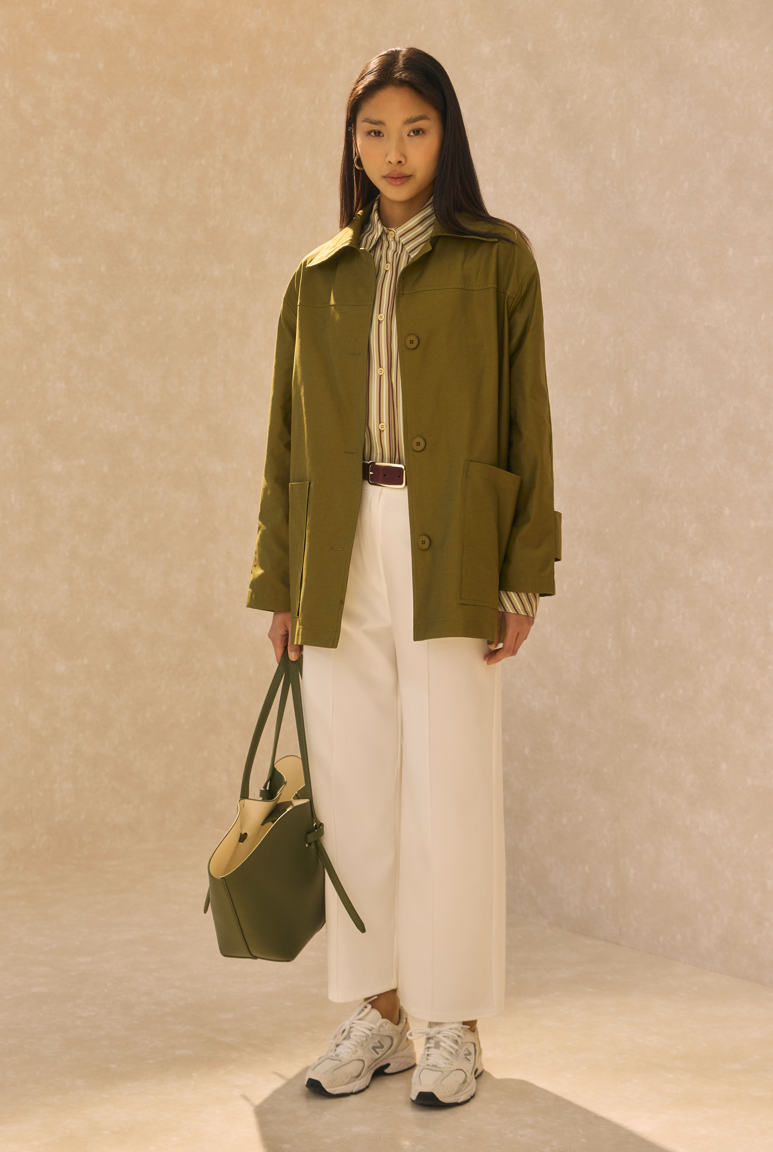 Basic Gabardine Jacket Oil Green - 3