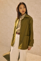 Basic Gabardine Jacket Oil Green 
