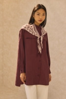 Welt Pocket Detail Shirt Bordeaux 