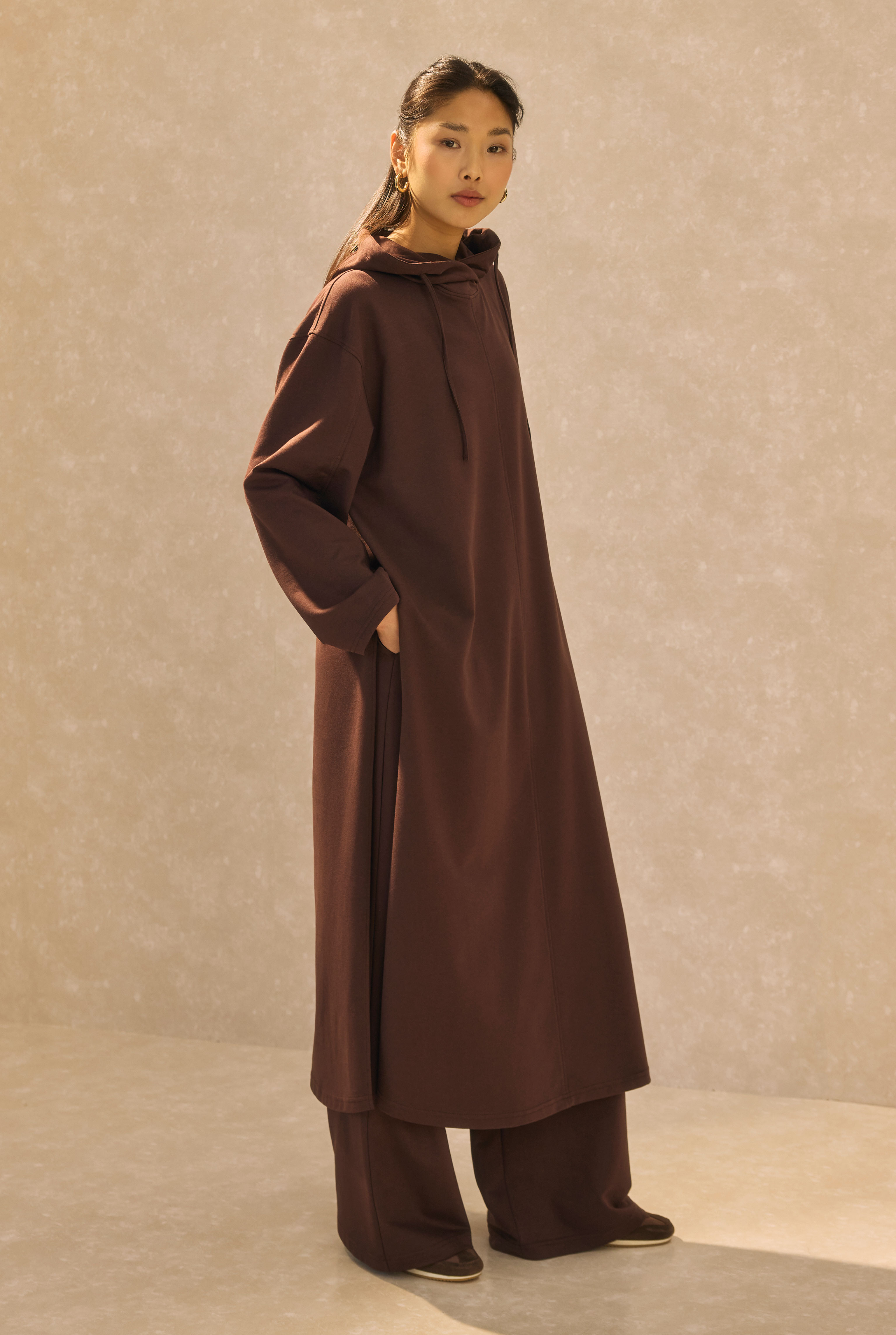 Long Hooded Sweatshirt Bitter - 1