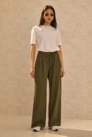 Wide Leg Sweatpants Khaki 