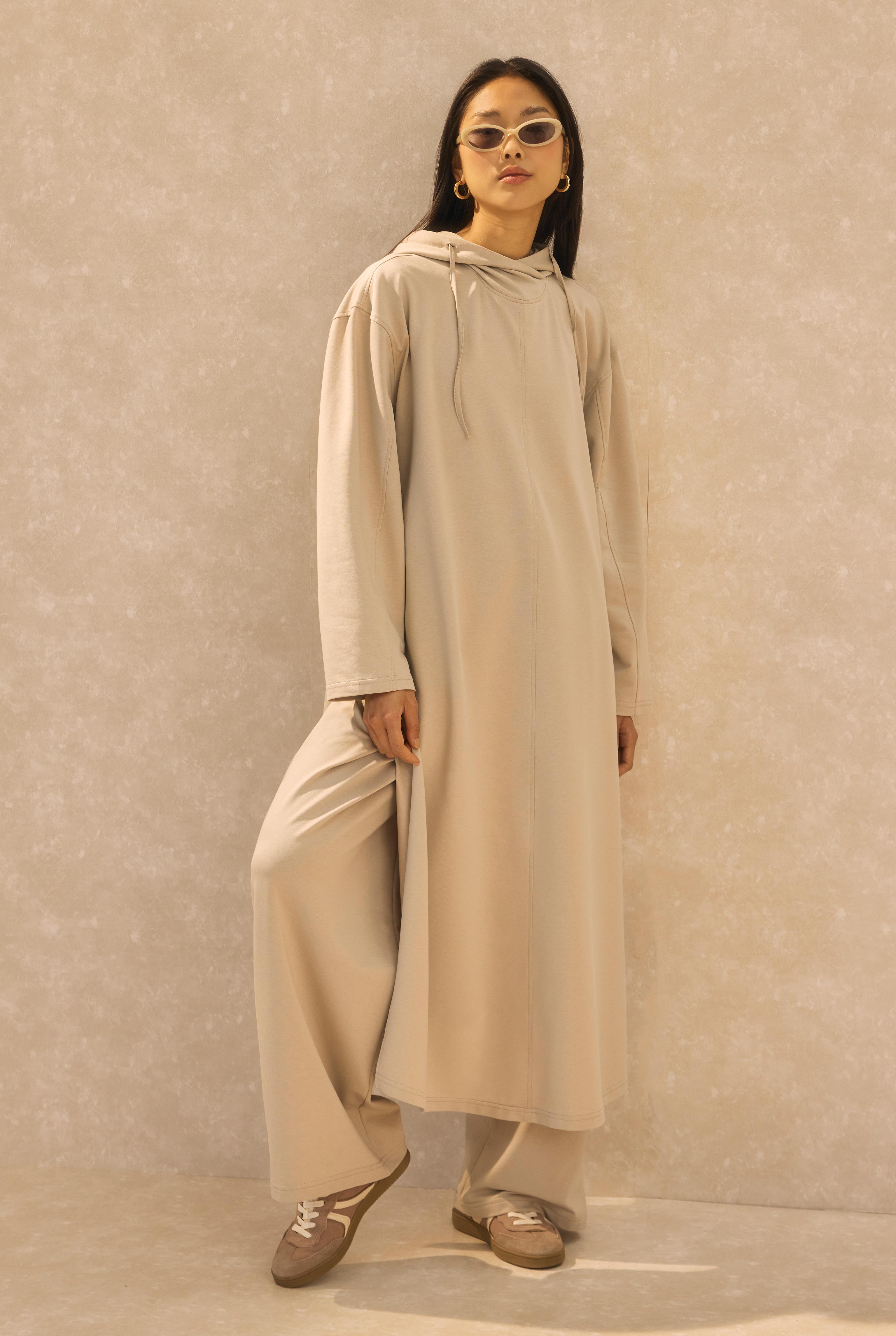 Wide Leg Sweatpants Oyster - 4