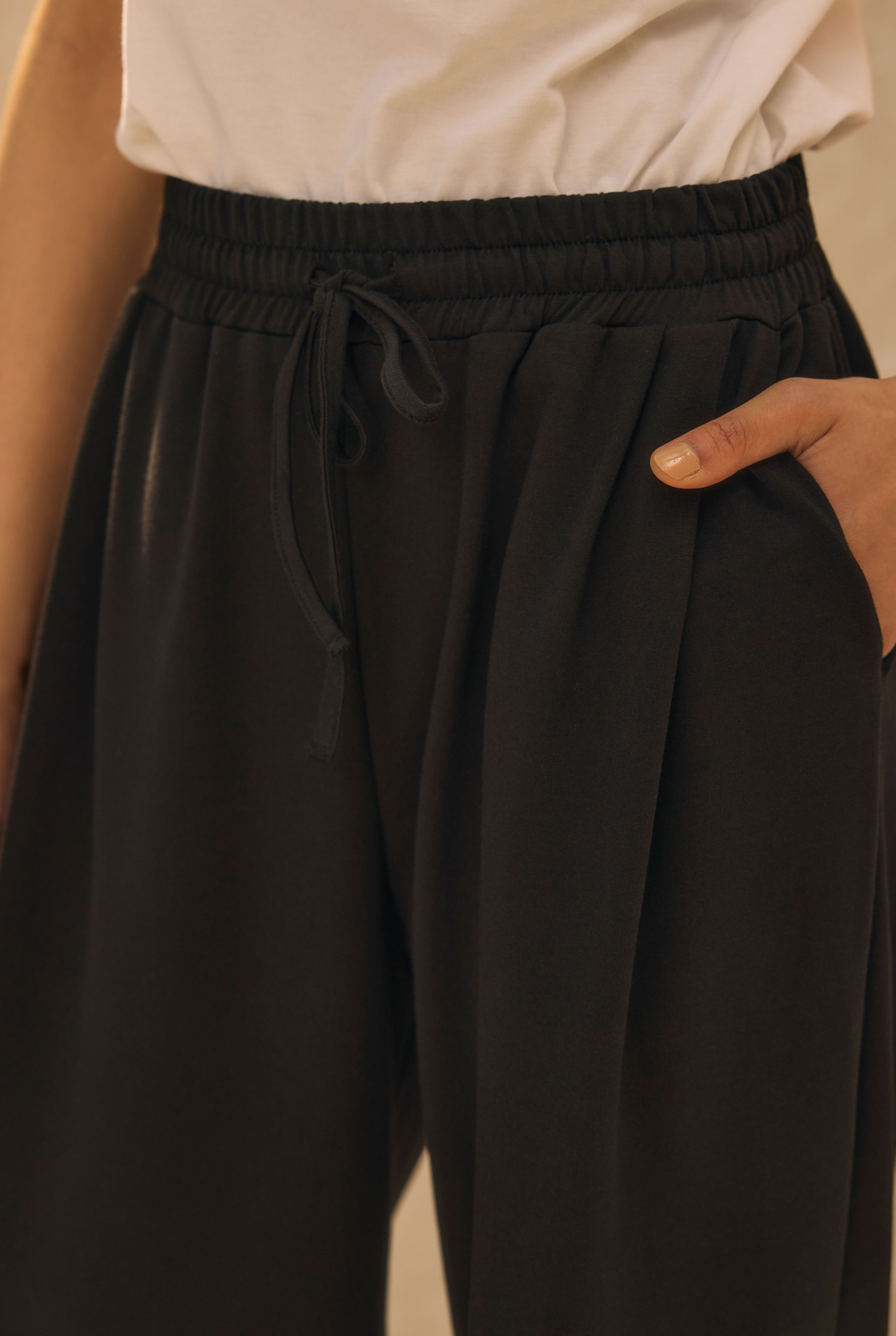 Wide Leg Sweatpants Black - 3