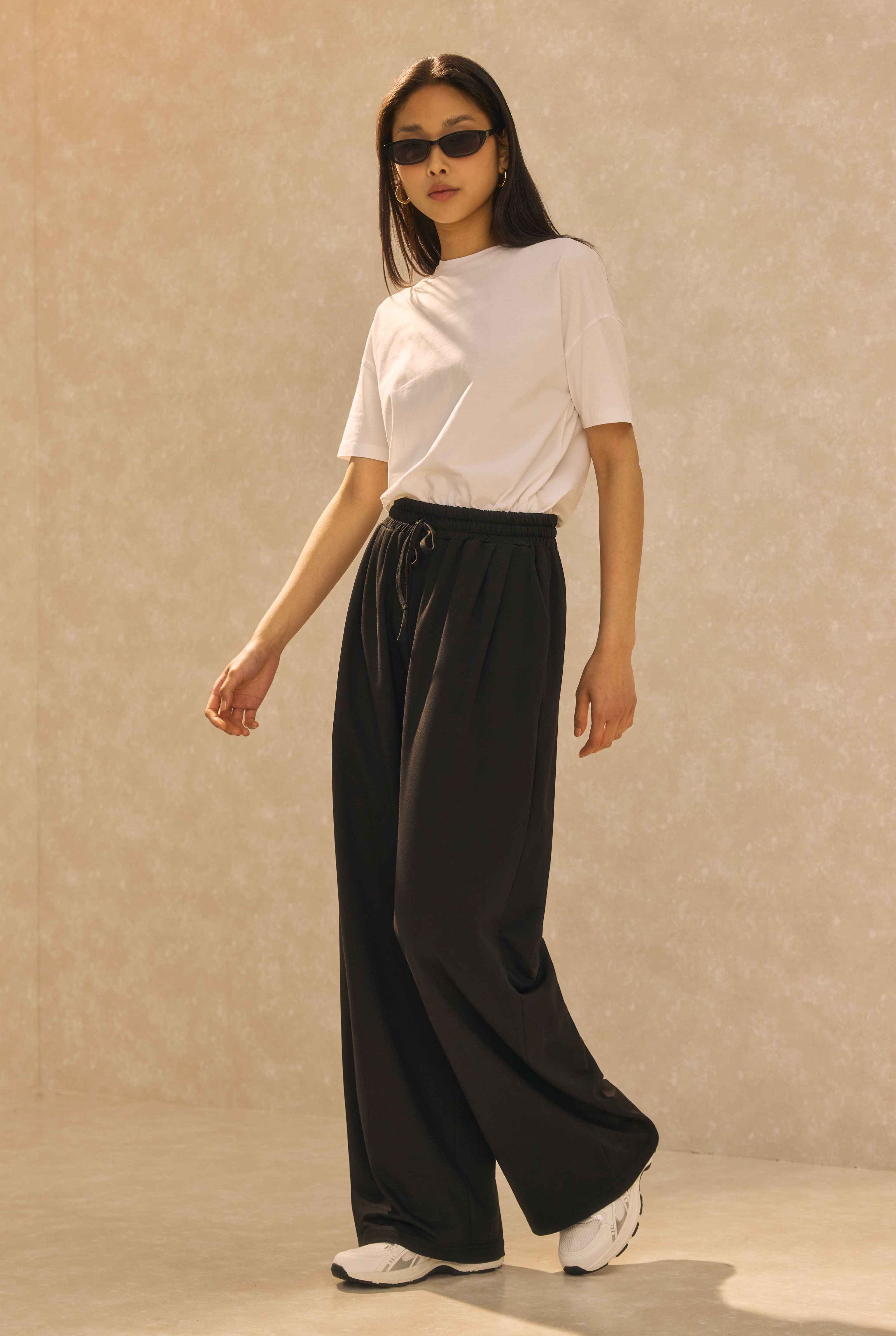 Wide Leg Sweatpants Black - 2