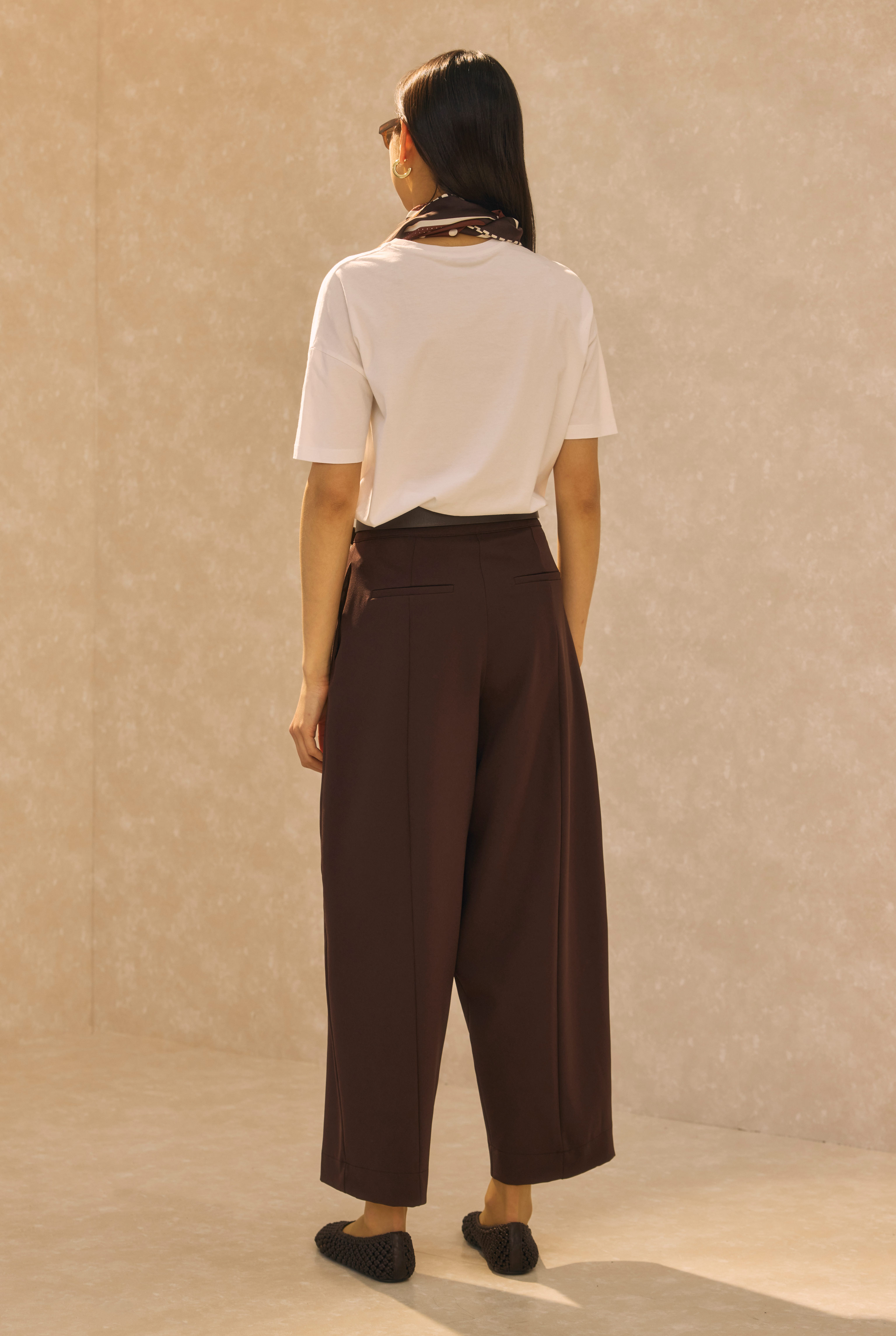 Barrel Trousers Dark Brown - 2