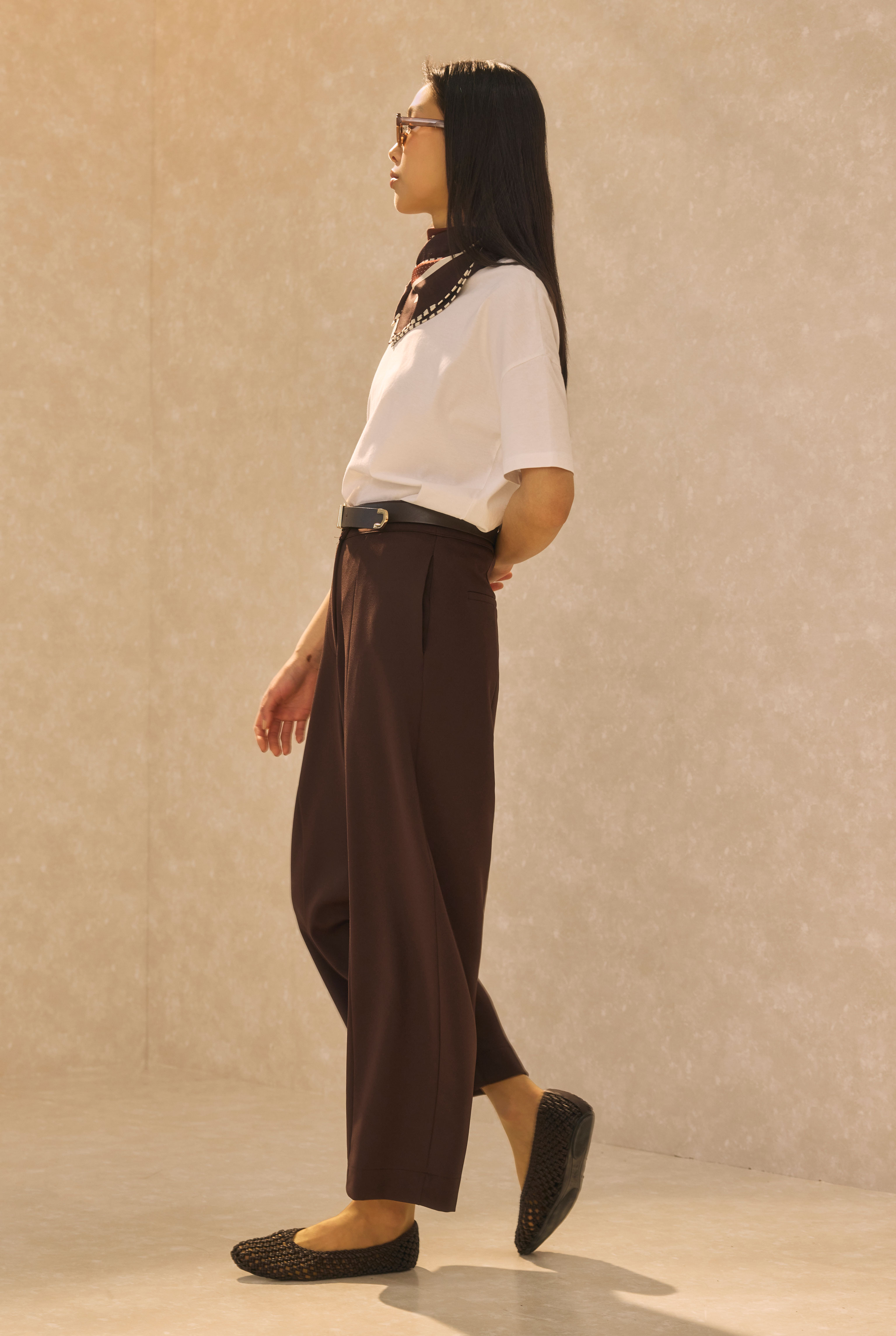Barrel Trousers Dark Brown - 5